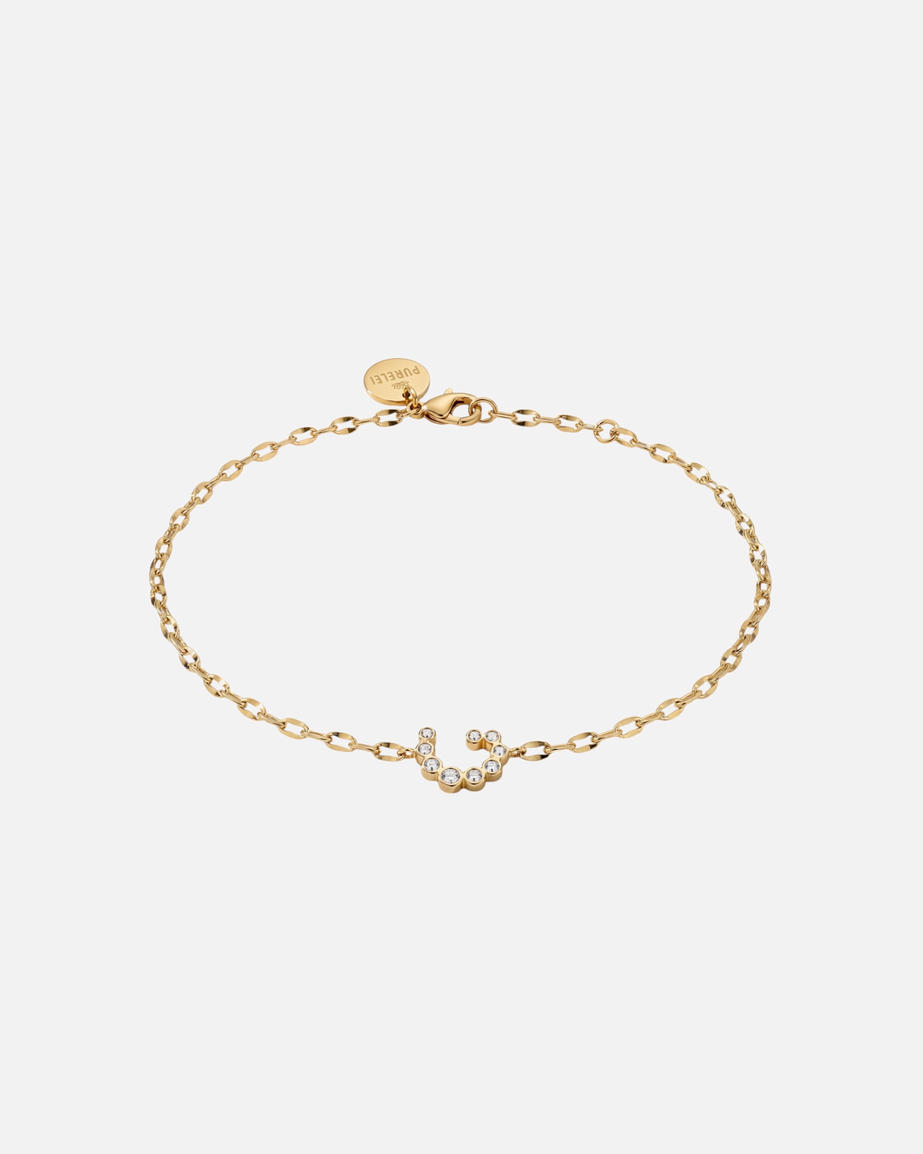 Fußschmuck für Unisex Purelei Wave Fußkettchen 100% Edelstahl Gold