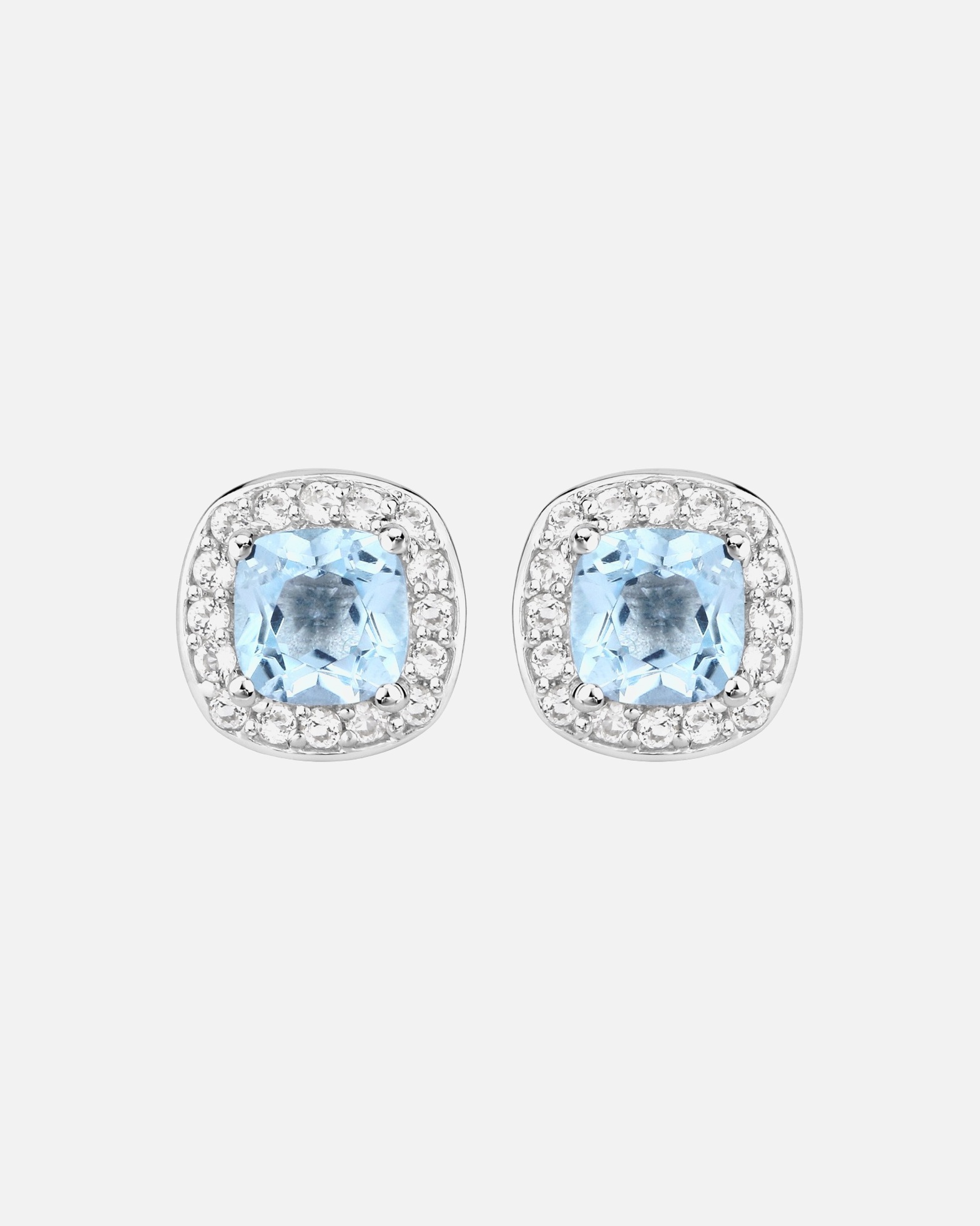 Ohrringe für Weiblich Rafaela Donata Ohrringe Sterling Silber Granat in Silber Blue