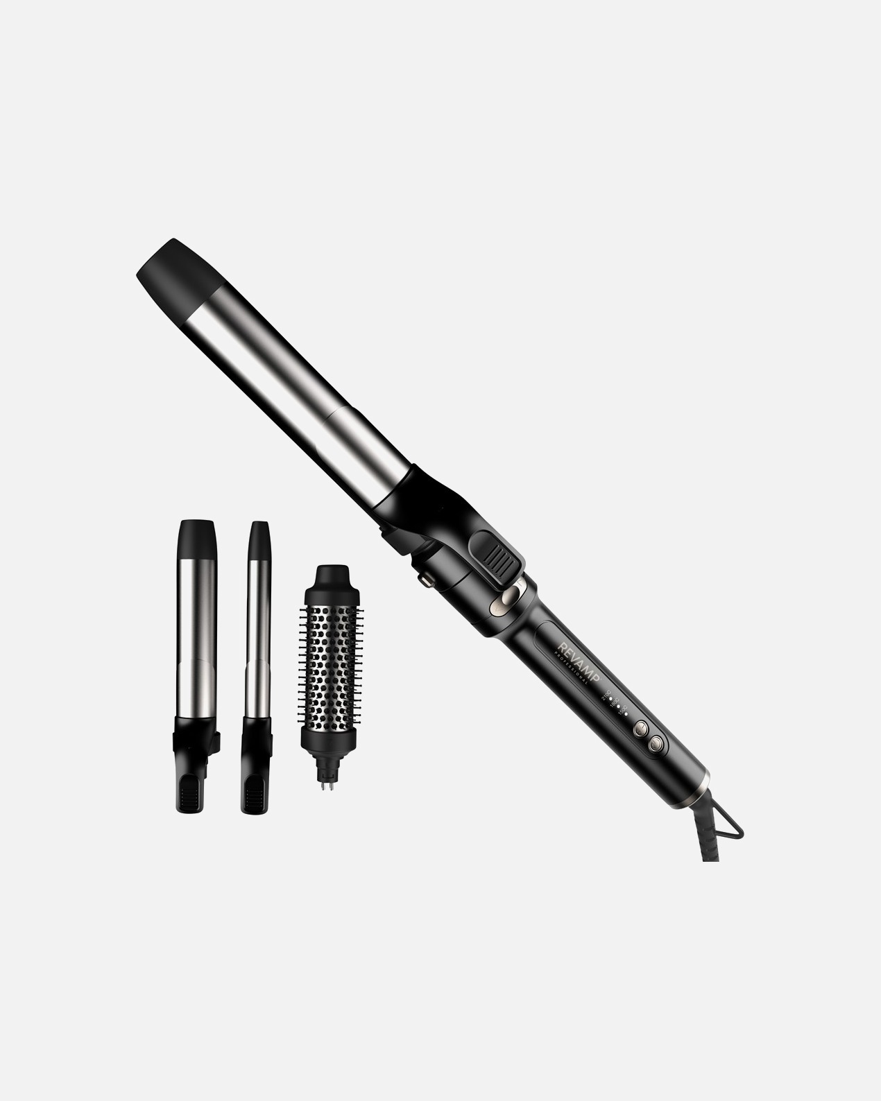 Lockenstyler für Weiblich Revamp Multi Style Revolve 3-in-1 Rotating Hair Styler CL-3500-EU Schwarz