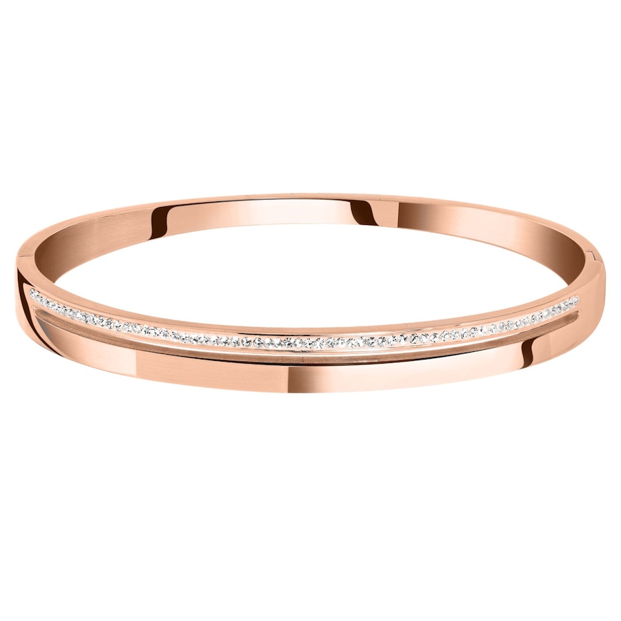 Lucardi Armband Stahl Rose - Weiß 58.0mm Damen