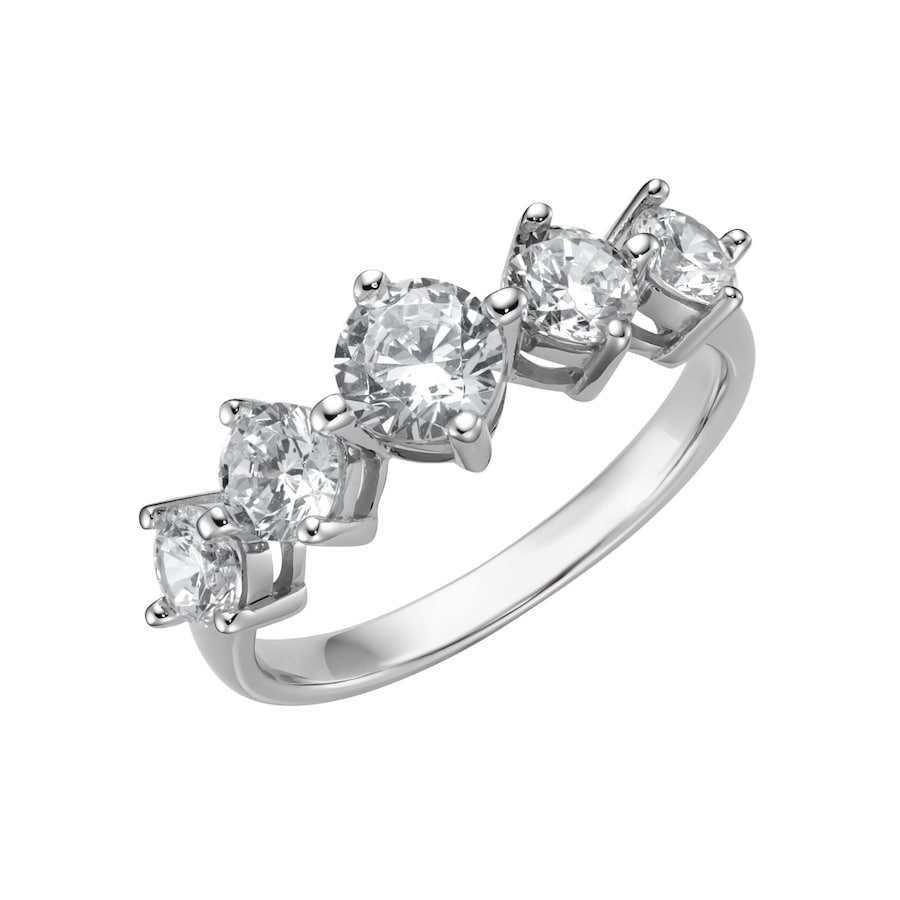 Giorgio Martello Milano Ring mit weißen Zirkonia, Silber 925 58 Weiss