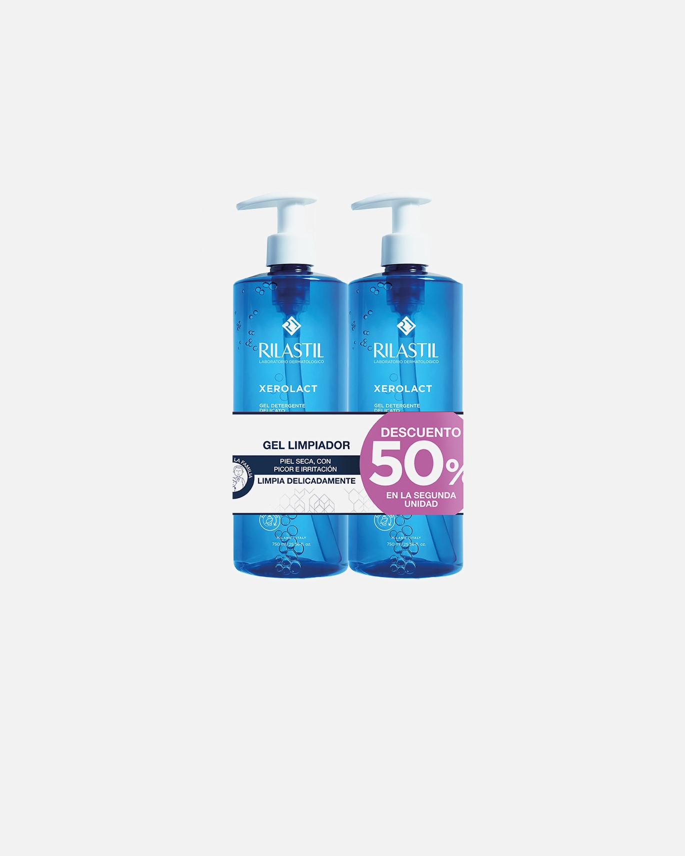 Reinigungsgel für Unisex Rilastil XEROLACT sanfte Reinigungs- und Schutzgelpackung 1 Stück