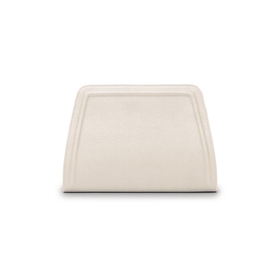 Gretchen Abendtasche Lyra Clutch Two aus italienischem Kalbsleder Off-White
