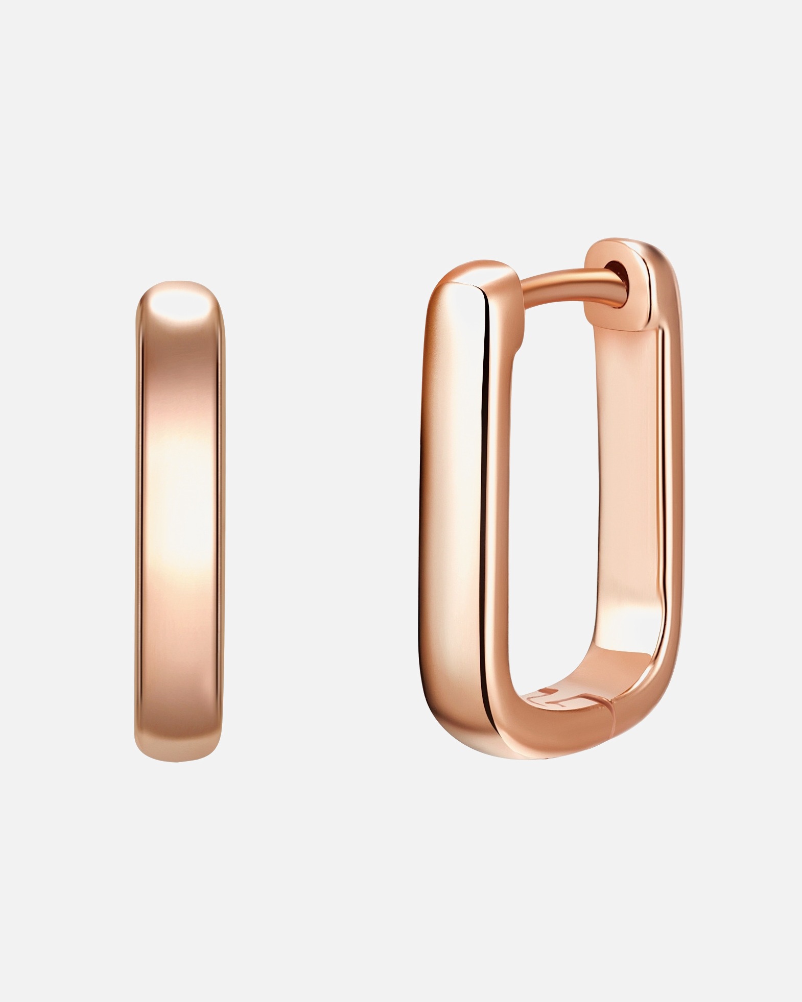 Creolen für Weiblich Glanzstücke München Creolen aus Sterling Silber in roségold 14,1 mm