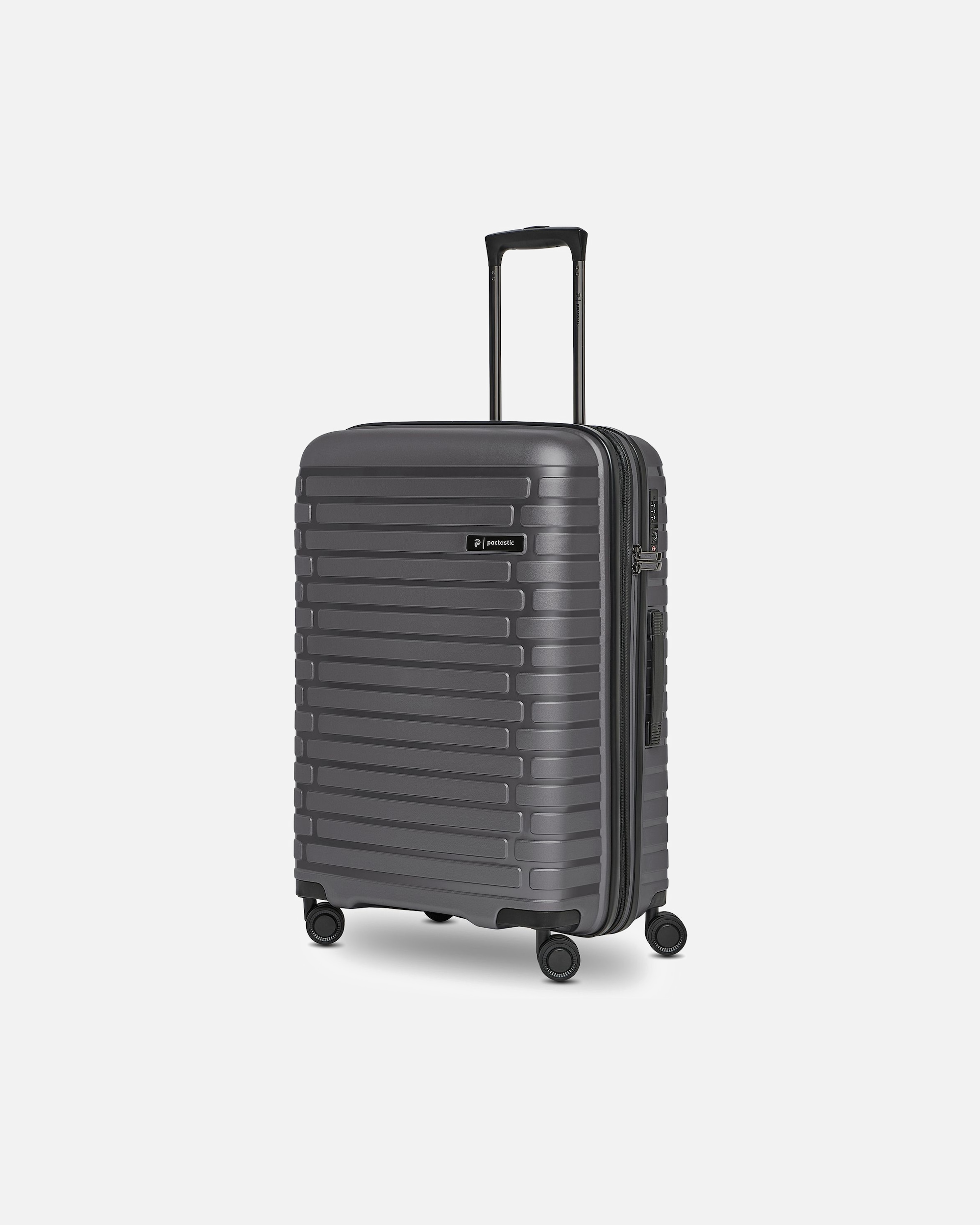 Koffer für Männlich Pactastic Collection 04 THE MEDIUM + 4 Rollen Trolley M 66 cm mit Dehnfalte anthracite-metallic