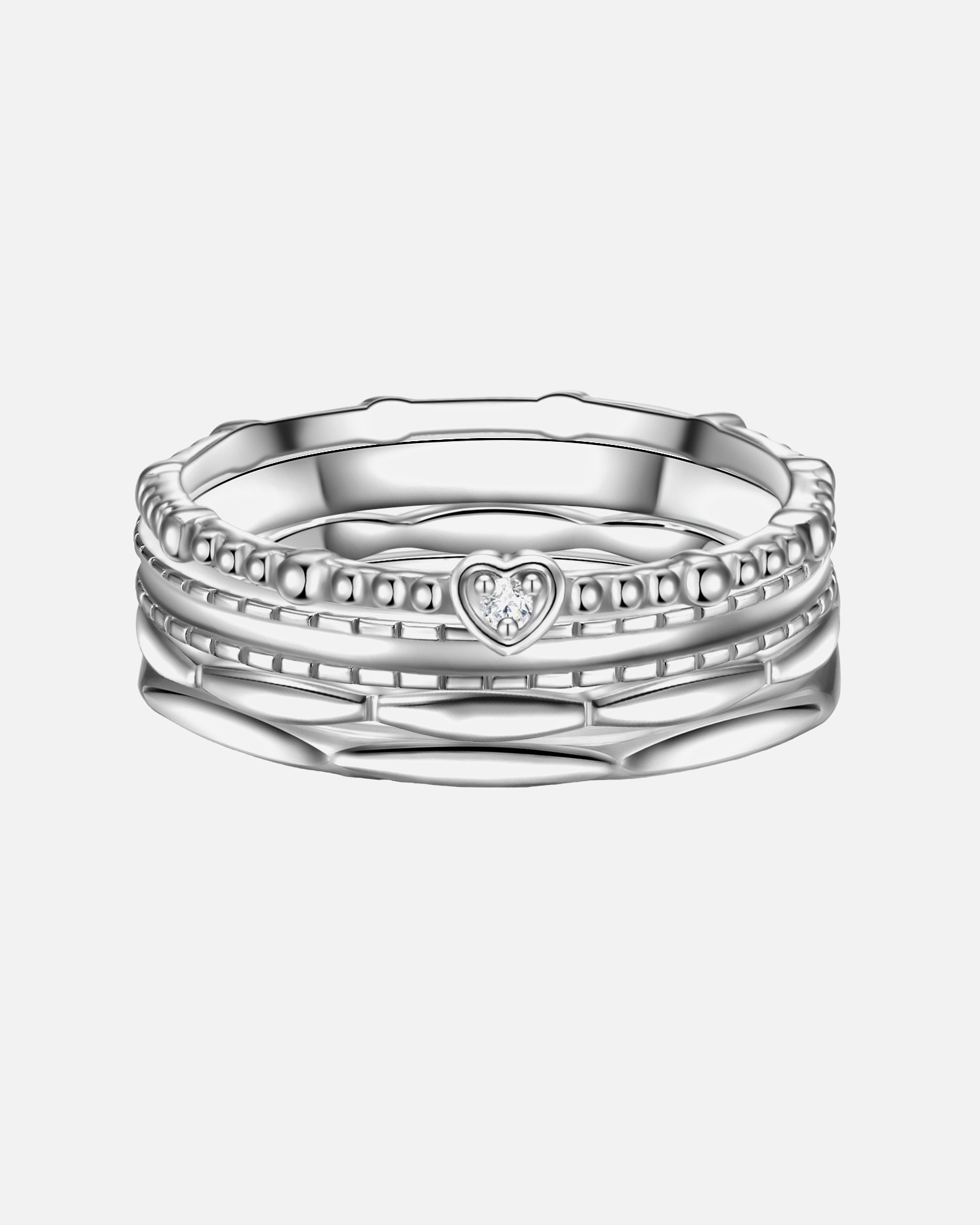 Ring für Weiblich Glanzstücke München Ring Herz Sterling Silber Zirkonia in Silber 50