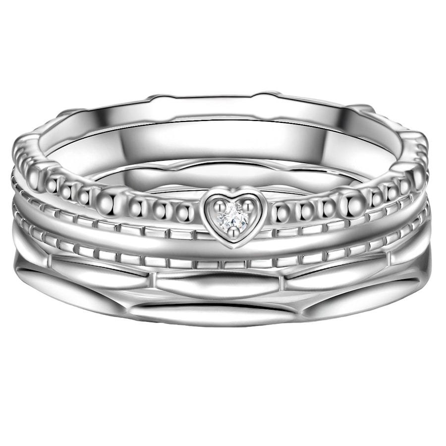 Glanzstücke München Ring Herz Sterling Silber Zirkonia in 56 Damen