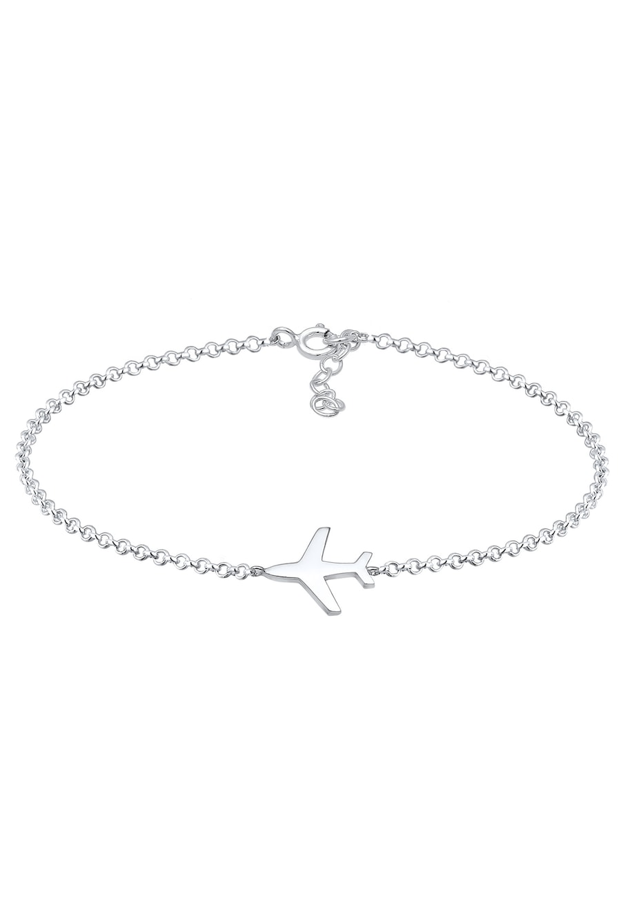 Elli Basic Erbskette Flugzeug Travel Reise 925 Silber silberfarben Damen