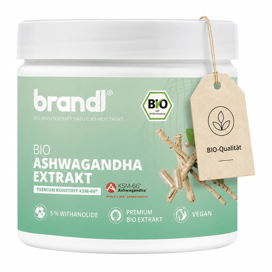 Brandl Nutrition brandl BIO KSM 66 Ashwagandha Extrakt mit 5% Withanoliden 240 Kapseln 169 g