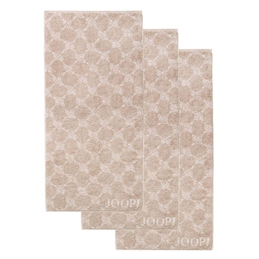 JOOP! Handtuch 3er Pack 'Classic / Infinity Signature' Beige Cornflower