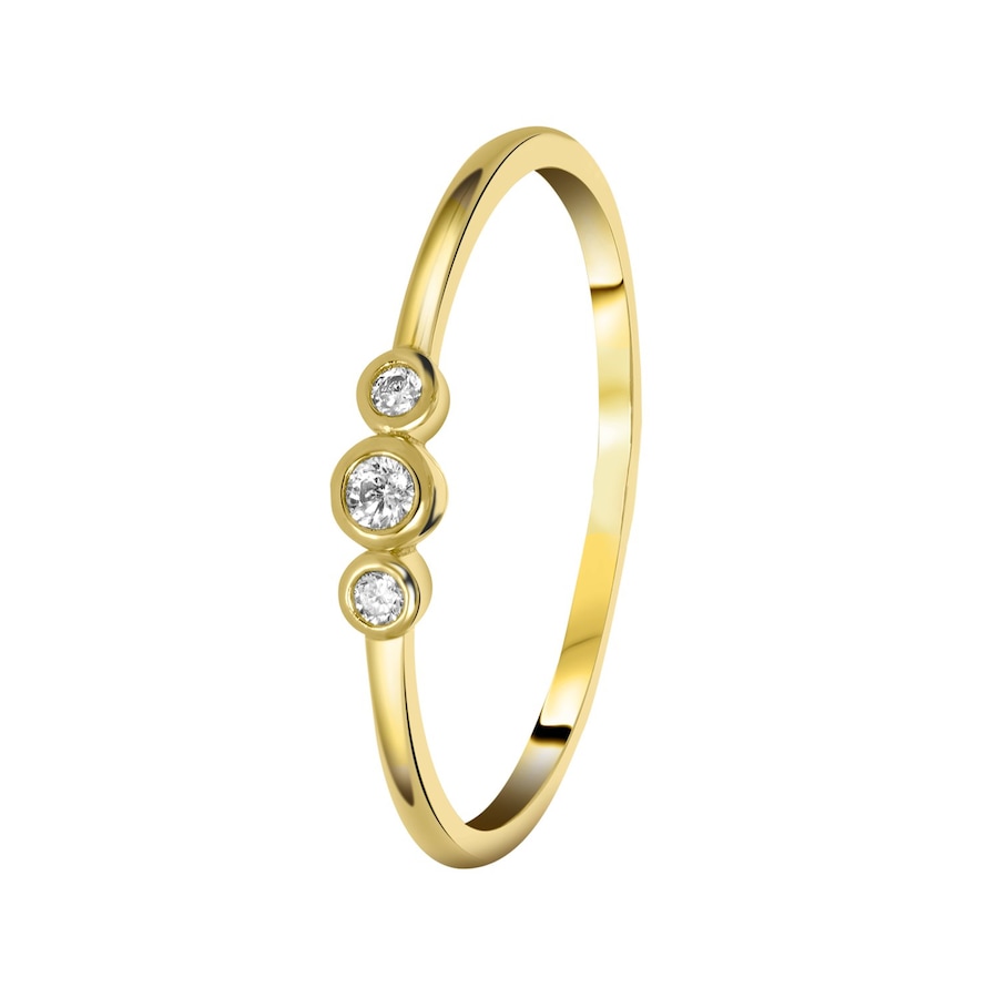 Lucardi Ringe 925 Silber - goldfarbig 58mm Damen