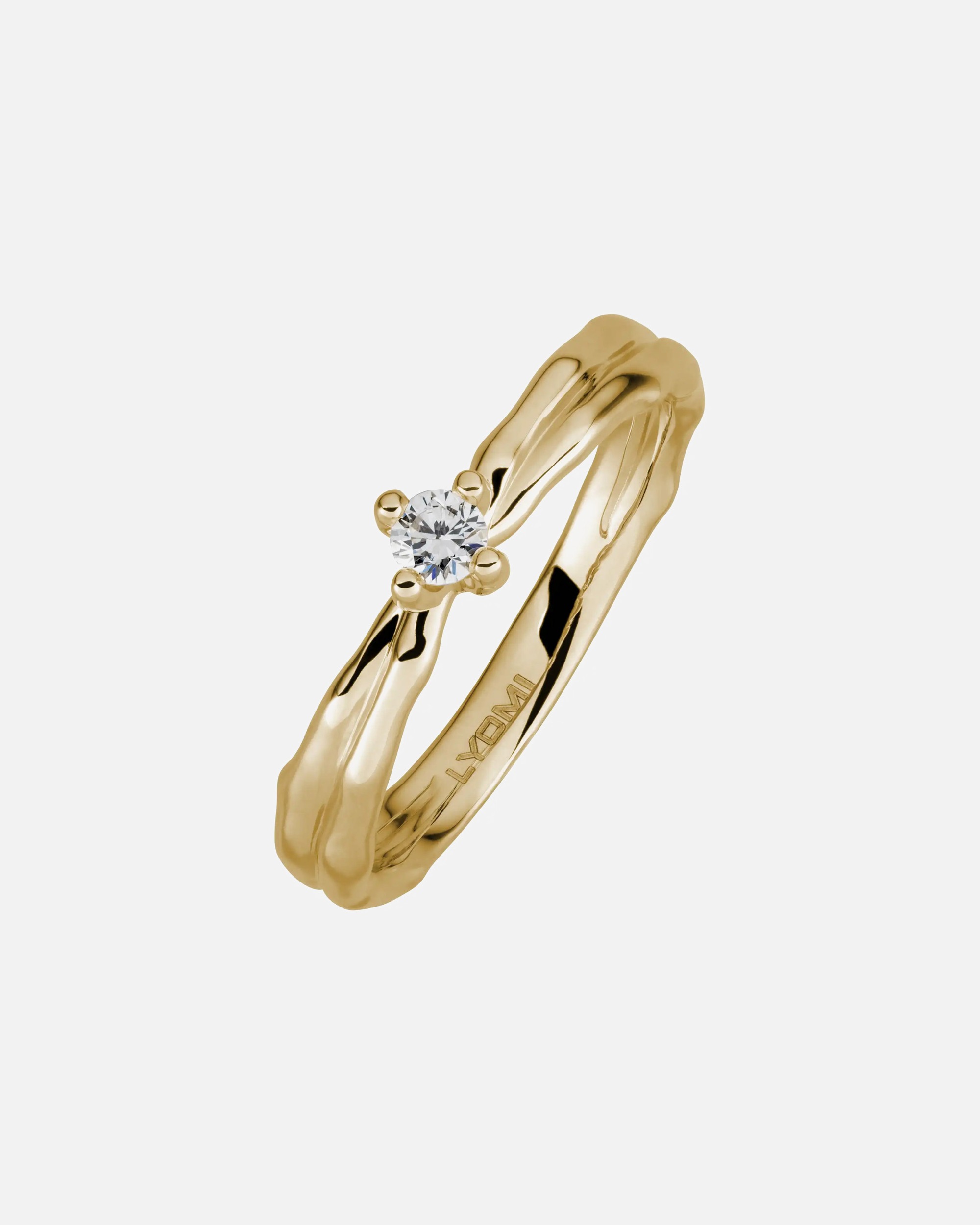 Ring für Weiblich Lyomi Default Brand Line Ring 585/- Gold Diamant Lab Grown weiß 0,10ct. 058 (18,5)