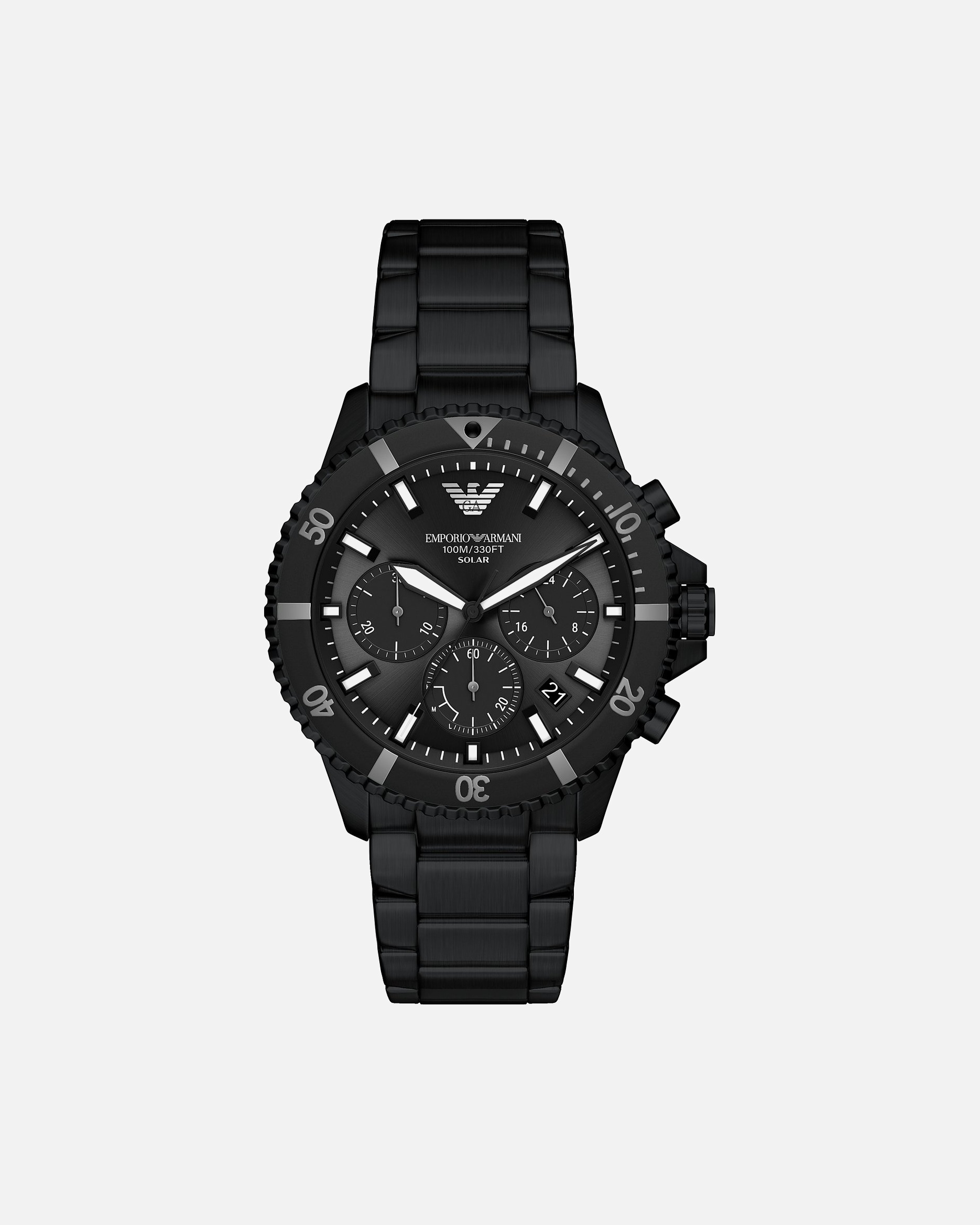 Uhr für Männlich Emporio Armani Herrenuhr Edelstahl schwarz
