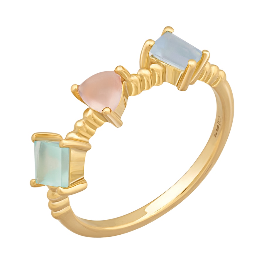 caï Ring 925/- Sterling Silber Chalcedon pastell 056 (17,8) Damen