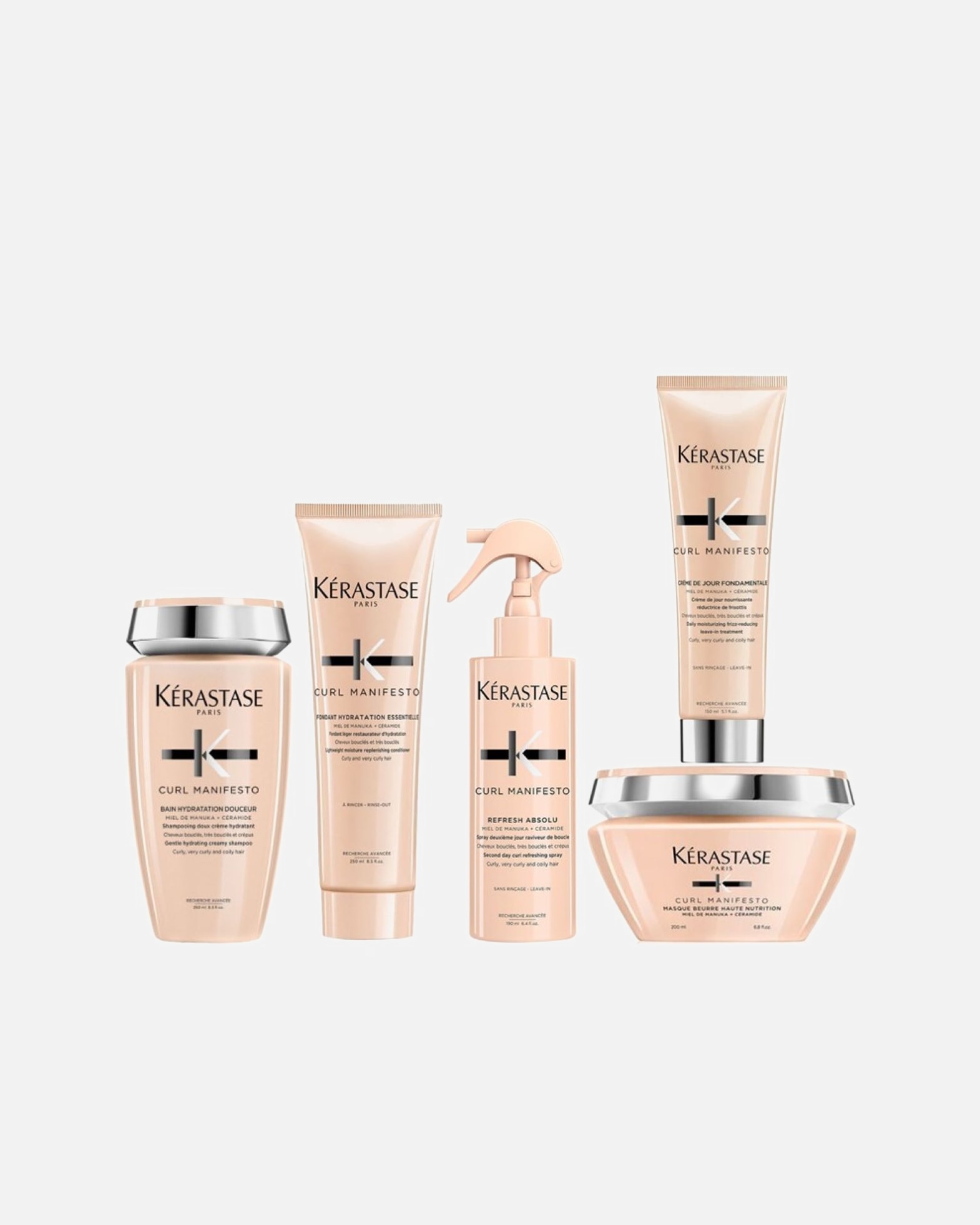 Haarpflegeset für Weiblich Kérastase Curl Manifesto 5er Set (Bain / Fondant / Refresh / Masque / Creme) 1 Stück