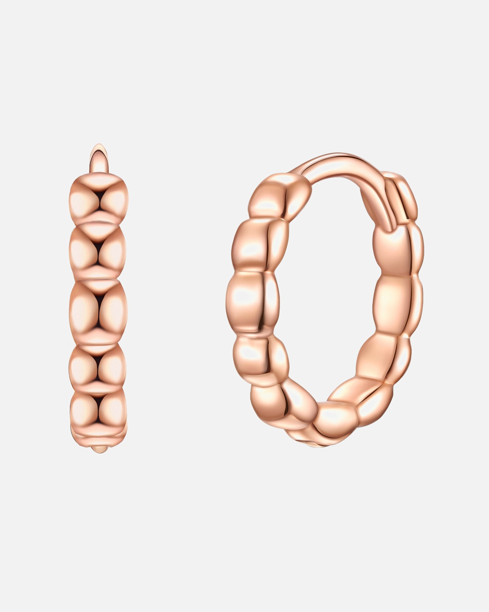 Ohrringe für Weiblich Glanzstücke München Creolen Sterling Silber in Roségold 11,4 mm