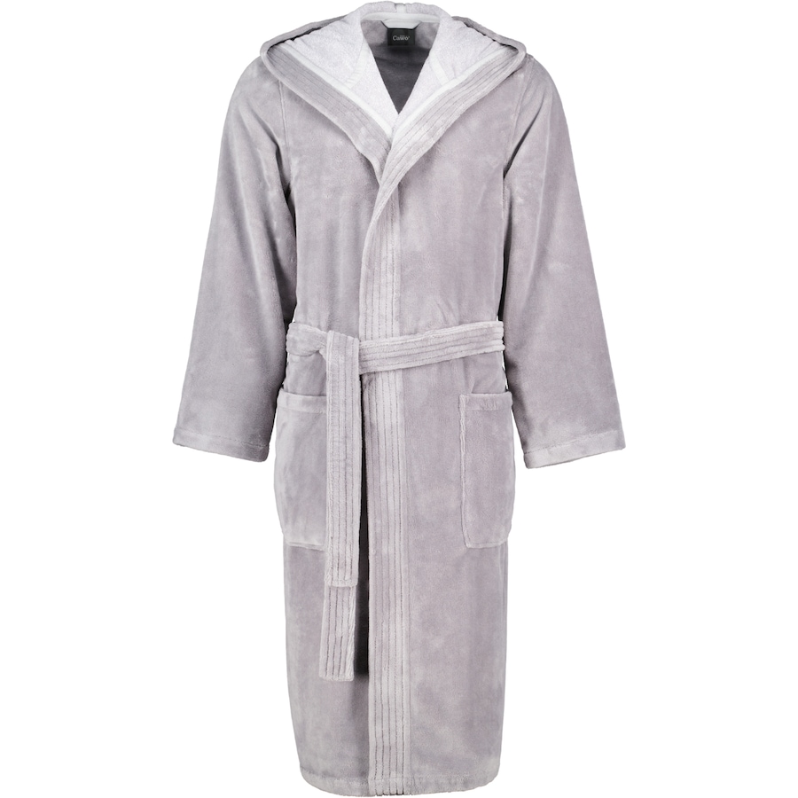 Cawö Bademäntel Herren Kapuze 801 graphit - 73 M Weiss