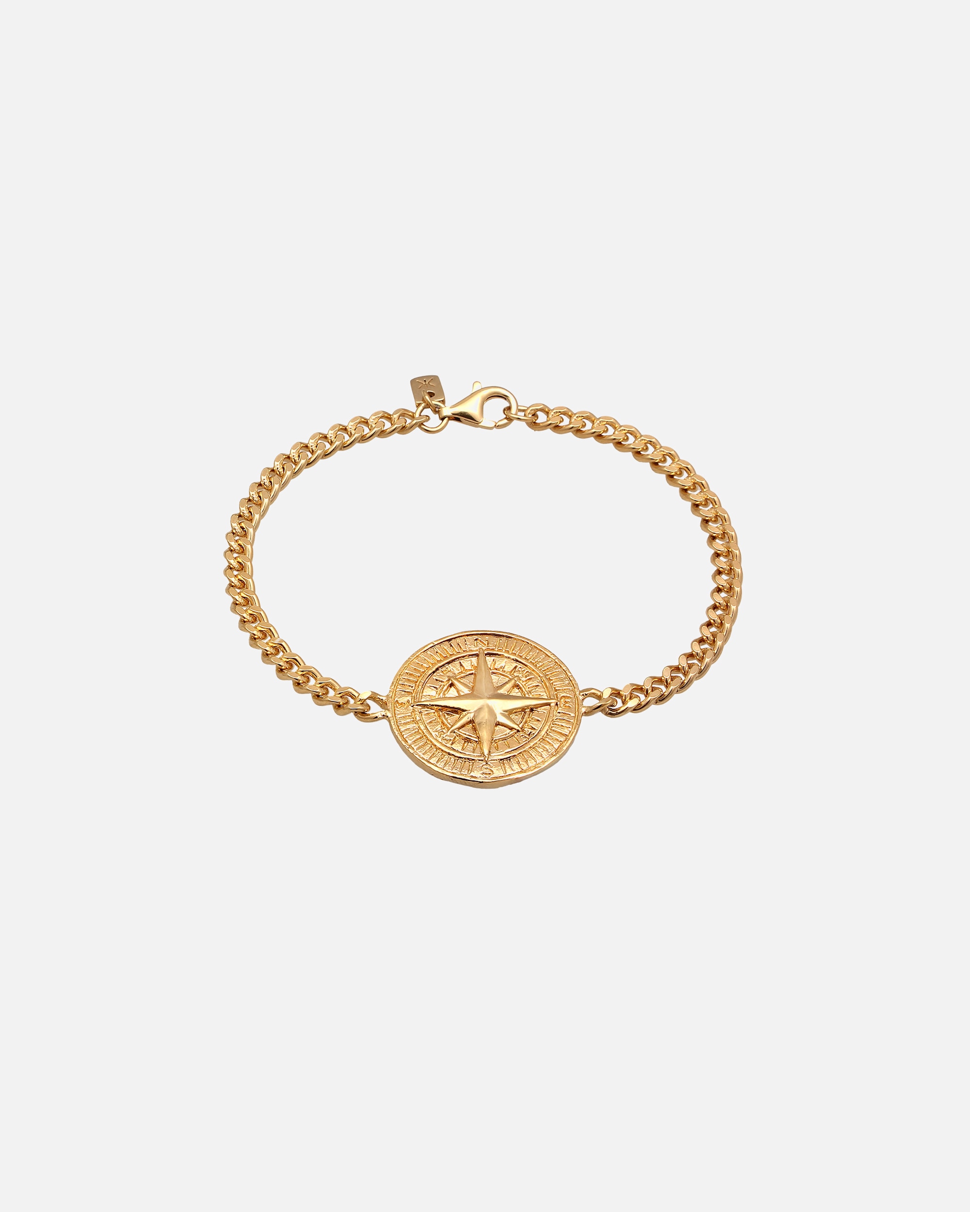 Armband für Männlich KUZZOI Kompass Maritim Maskulin Massiv 925 Silber 21