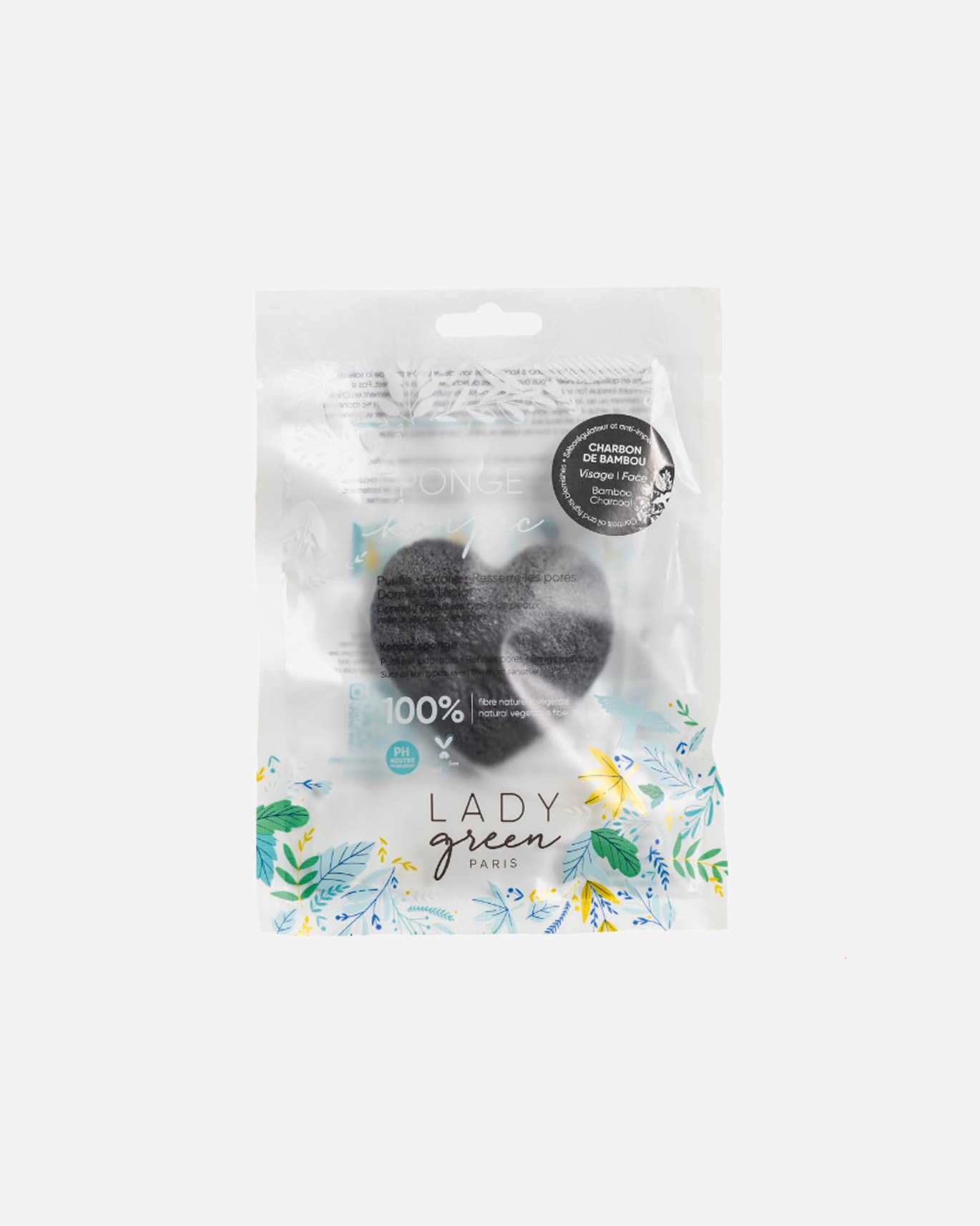 Schwamm für Weiblich Lady Green Konjac Sponge - Bambuskohle 1 Stück
