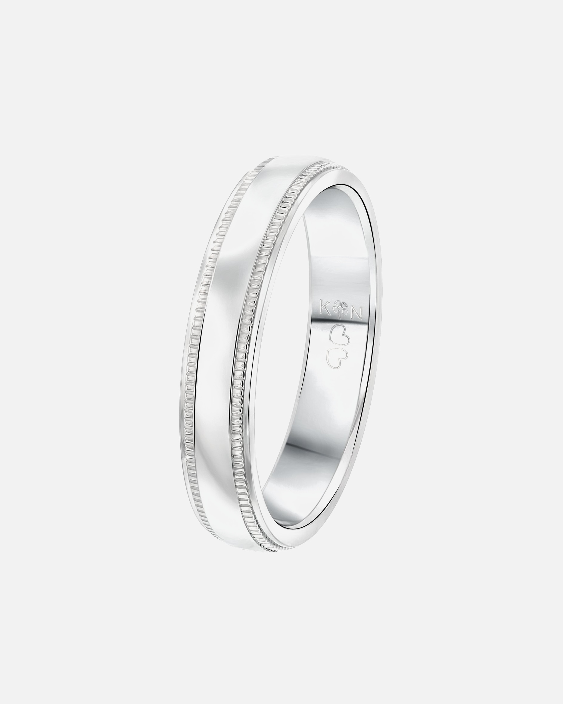 Ring für Männlich Lucardi Ringe 'Marbella' Stahl - silbern 57mm