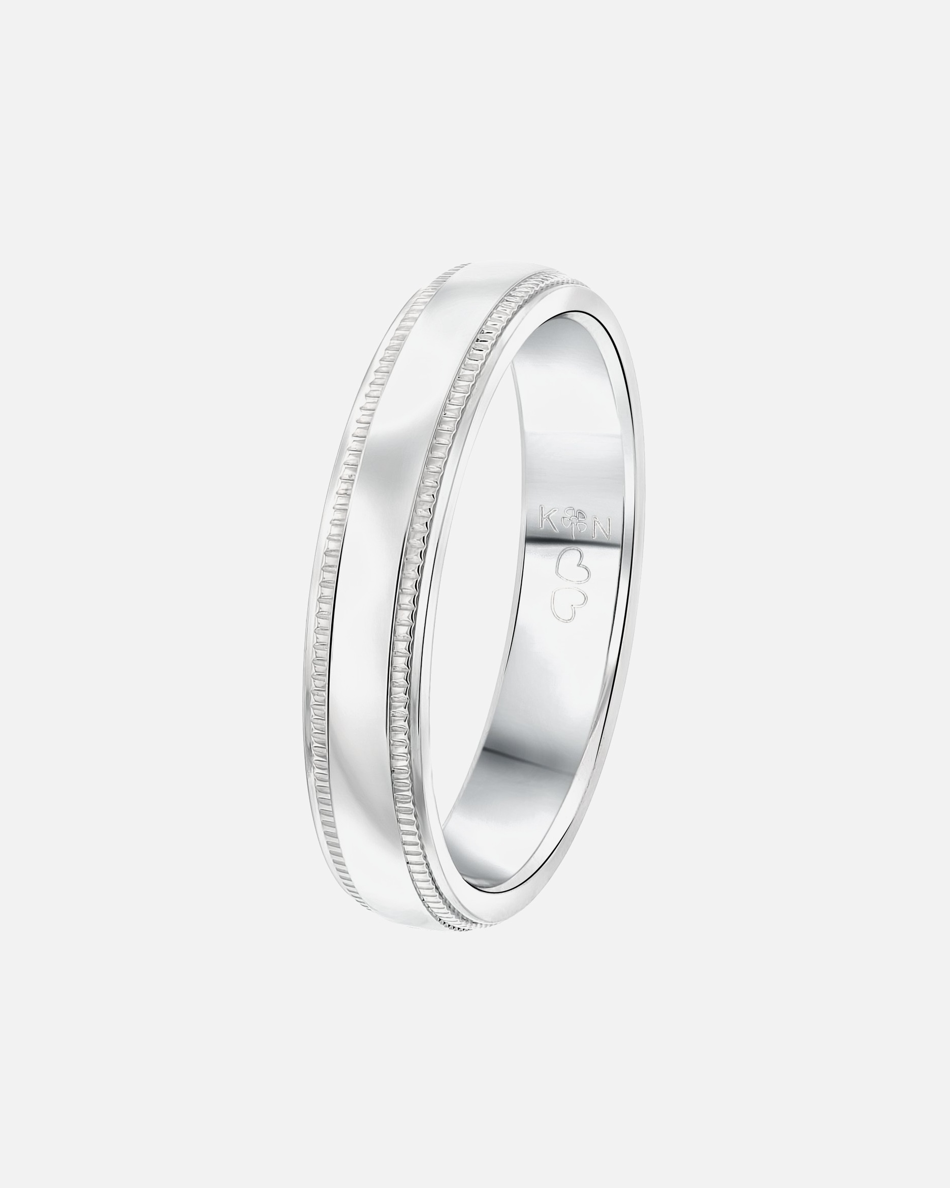 Ring für Männlich Lucardi Ringe 'Marbella' Stahl - silbern 68mm