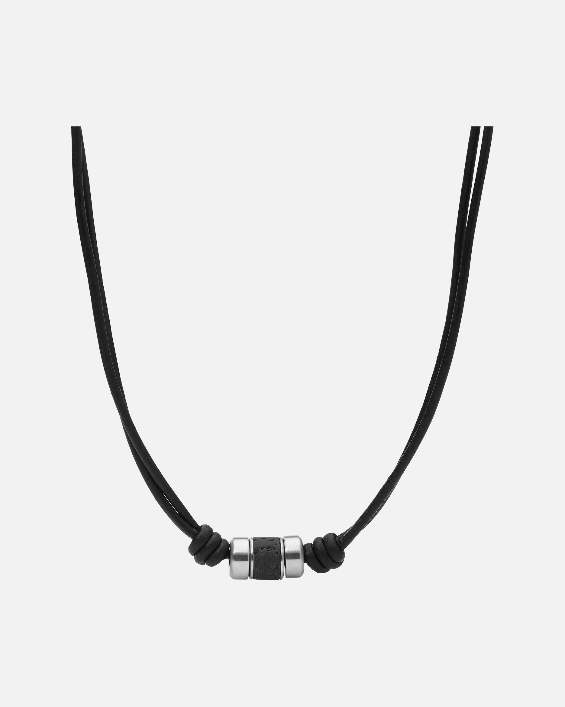 Halskette für Männlich Fossil Kette Leder, Edelstahl One Size