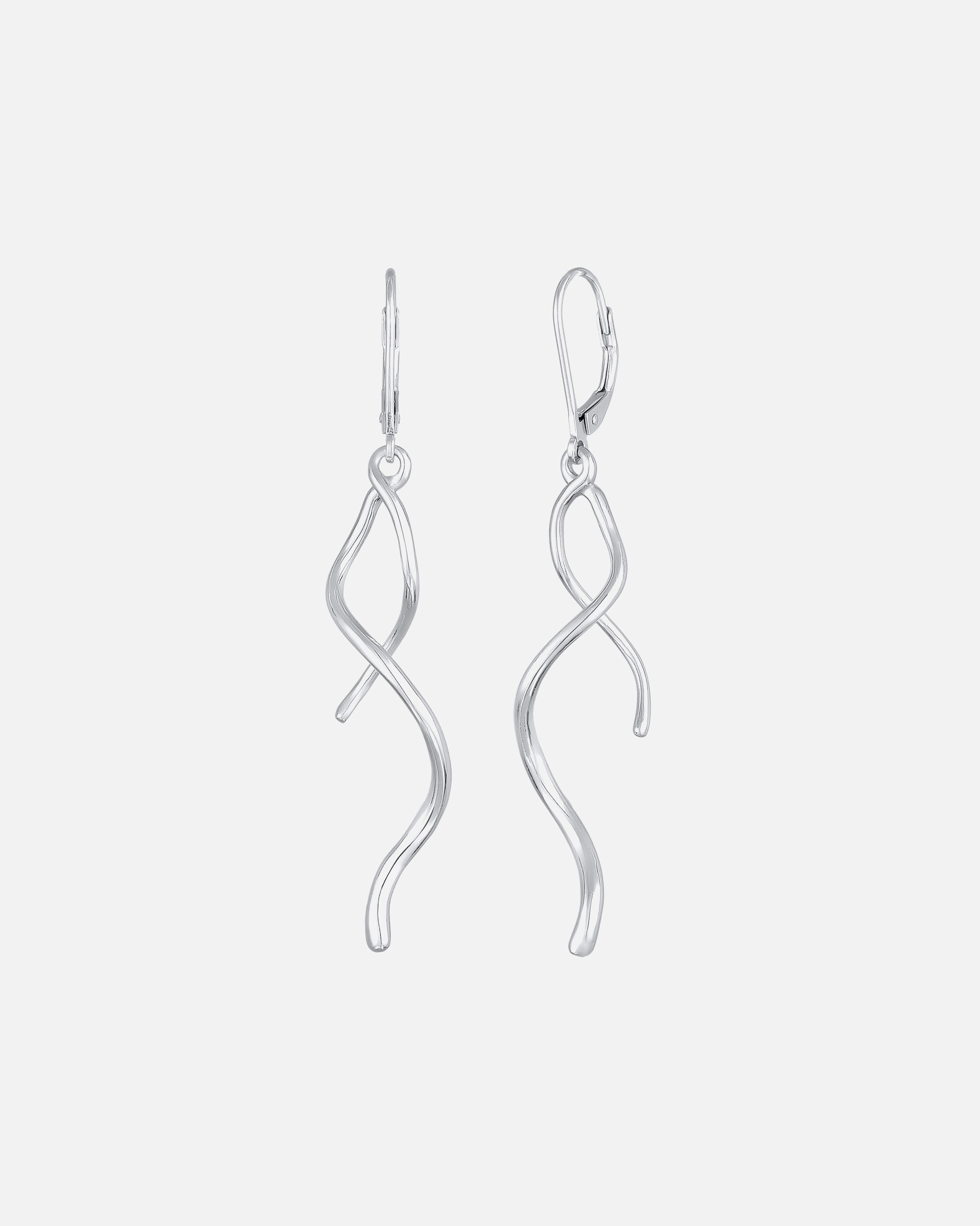 Ohrringe für Weiblich Elli Spirale Welle Quaste Ohrhänger 925 Silber silberfarben
