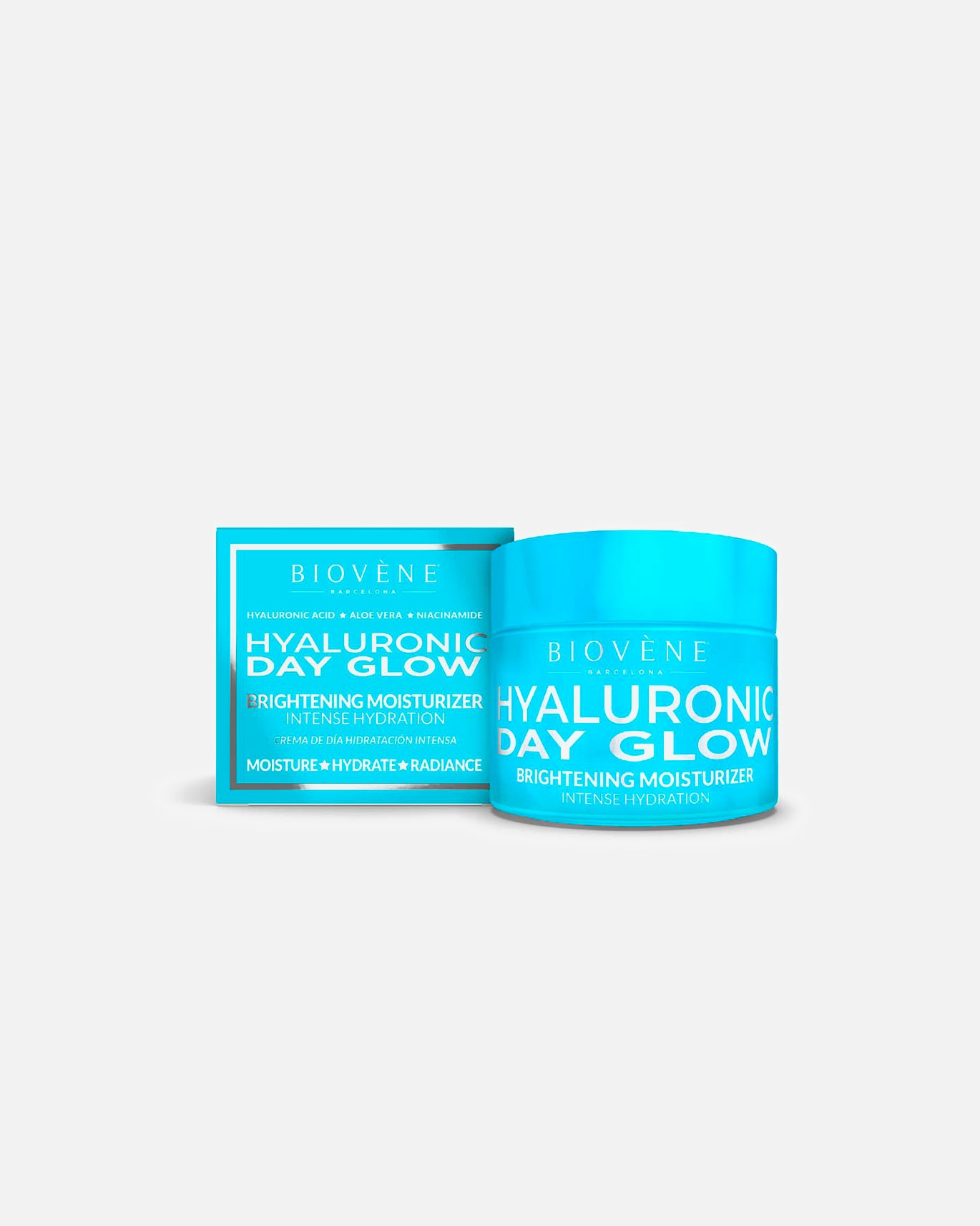 Gesichtscreme für Weiblich Biovène HYALURONIC DAY GLOW aufhellende Feuchtigkeitscreme für intensive Feuchtigkeitspflege 50 ml