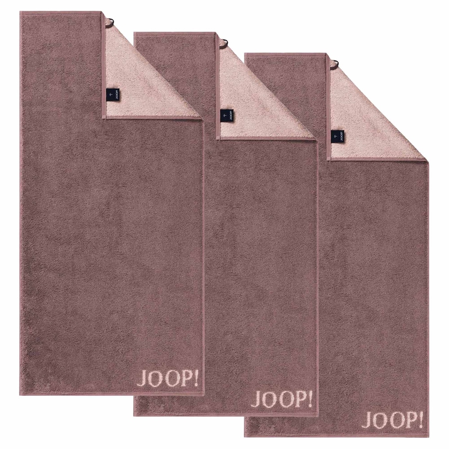 JOOP! Handtuch 3er Pack 'J! Joop! Contour' Mauve