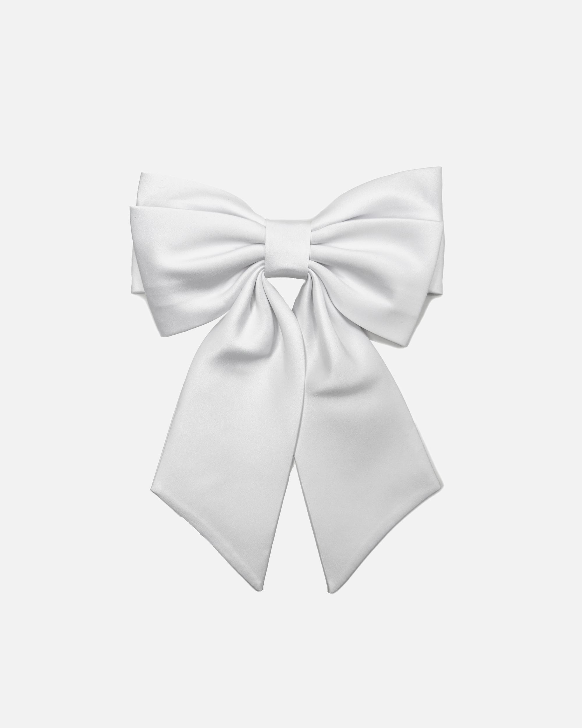 Haarschmuck für Unisex Filippa Firenze Haarklammer Big Bow mit großer Doppel-Schleife aus weißem Satin weiß