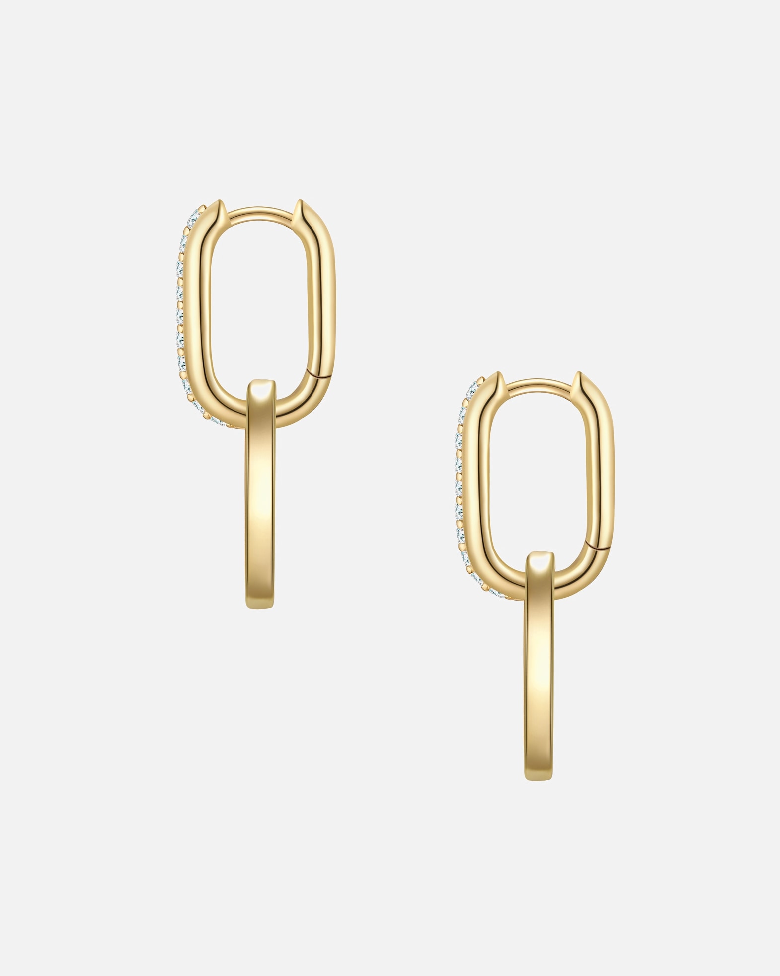 Creolen für Weiblich Glanzstücke München Creolen aus Sterling Silber in gelbgold mit Zirkonia 25,1 mm