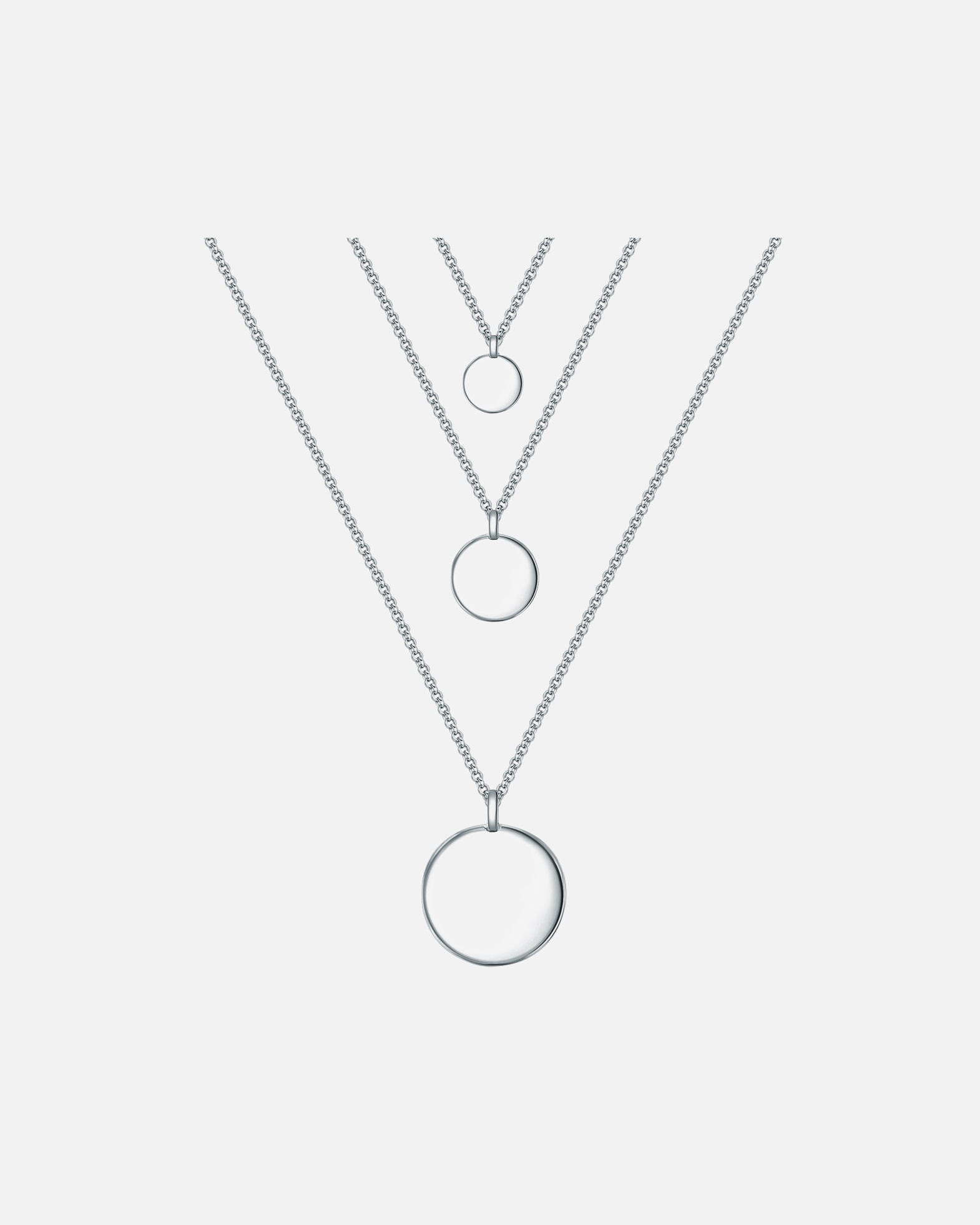 Halskette für Weiblich Lulu & Jane Halskette Metall-Legierung in Silber 91,0 cm Basiskette + 5,0 cm Verlängerung