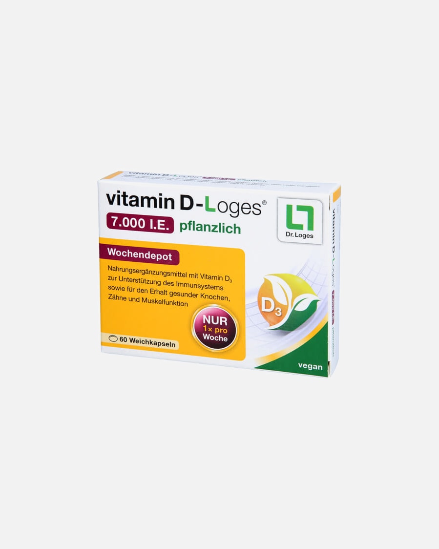 Vitamine für Unisex Dr. Loges Vitamin D3 Loges 7000 IE 60 St