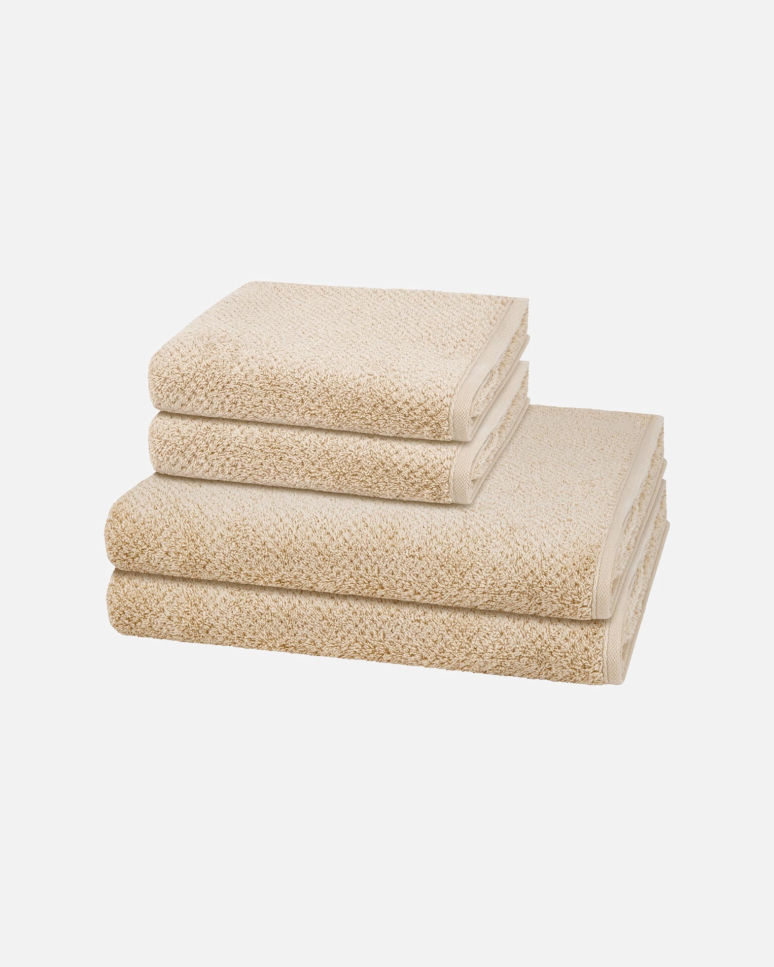 Handtuch für Unisex Cawö Handtuch-Set Pure (4-teilig) Beige