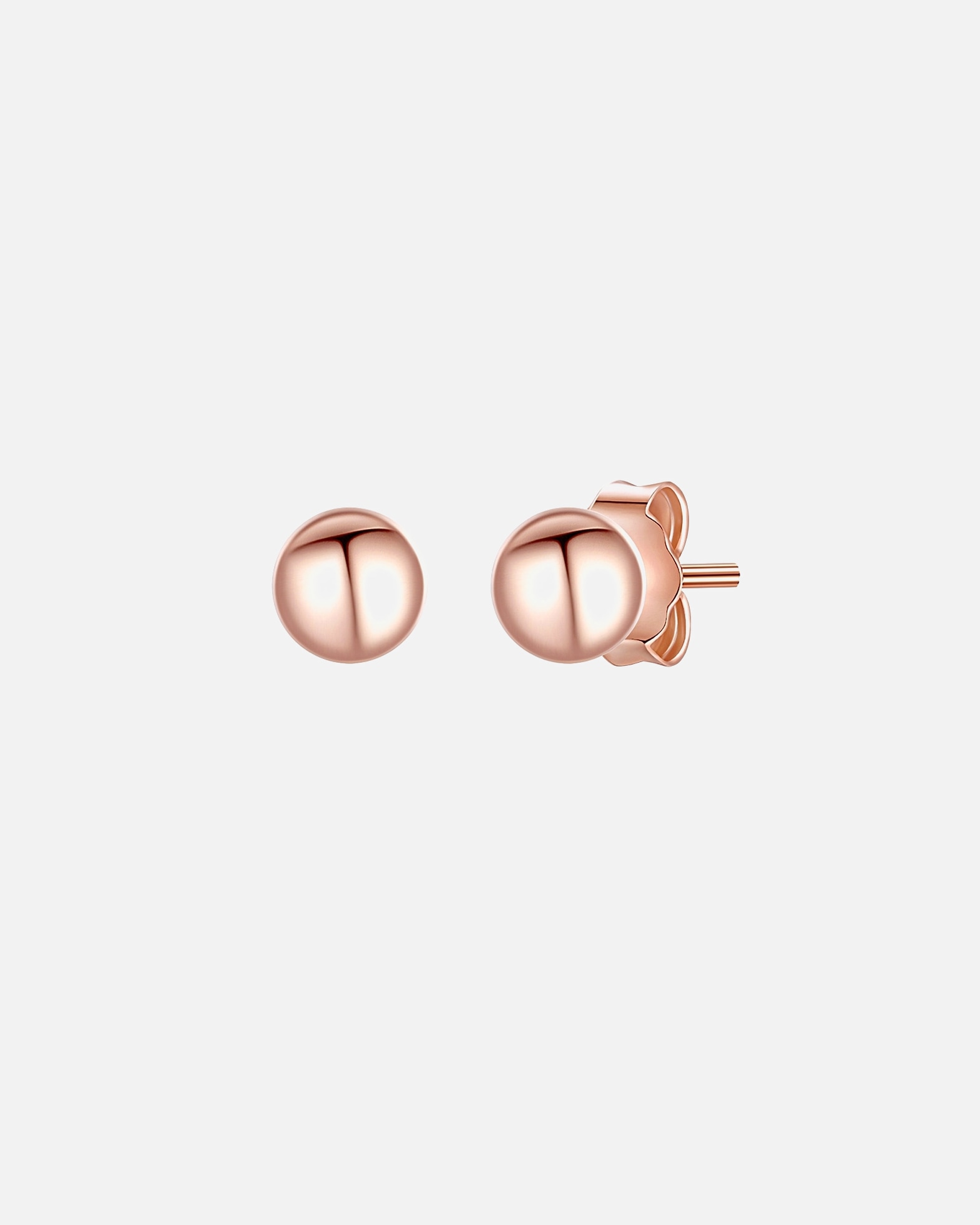 Ohrringe für Weiblich Glanzstücke München Ohrstecker Sterling Silber in Roségold 4,0 mm