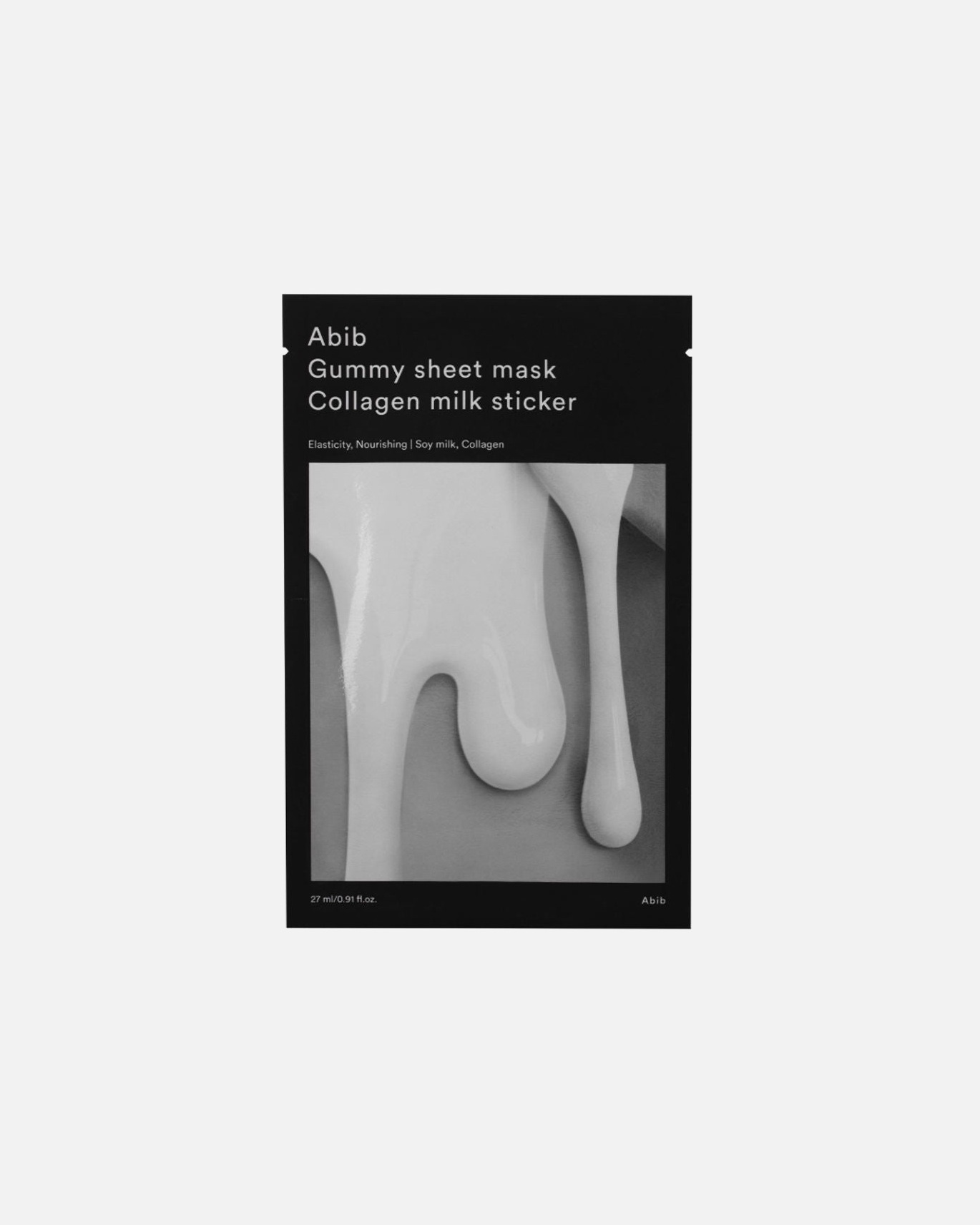 Tuchmaske für Unisex Abib Default Brand Line Gummy Sheet Mask Collagen Milk Sticker 27 ml