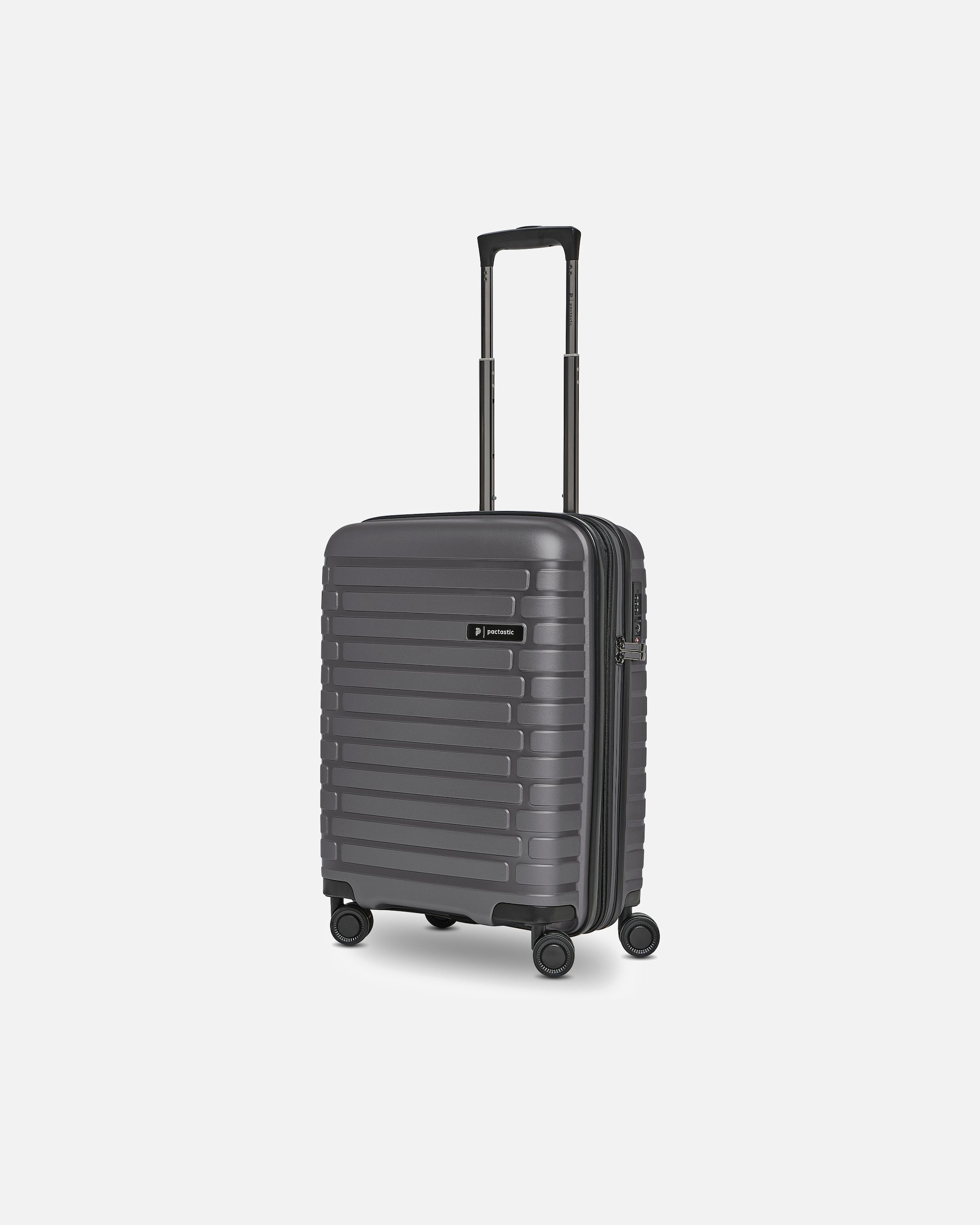 Handgepäckkoffer für Männlich Pactastic Collection 04 THE CABIN + 4 Rollen Kabinentrolley S 55 cm mit Dehnfalte anthracite-metallic