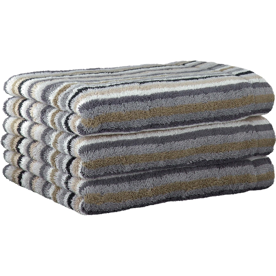Cawö Gästetuch 3er Pack 'Life Style Stripes' Beige
