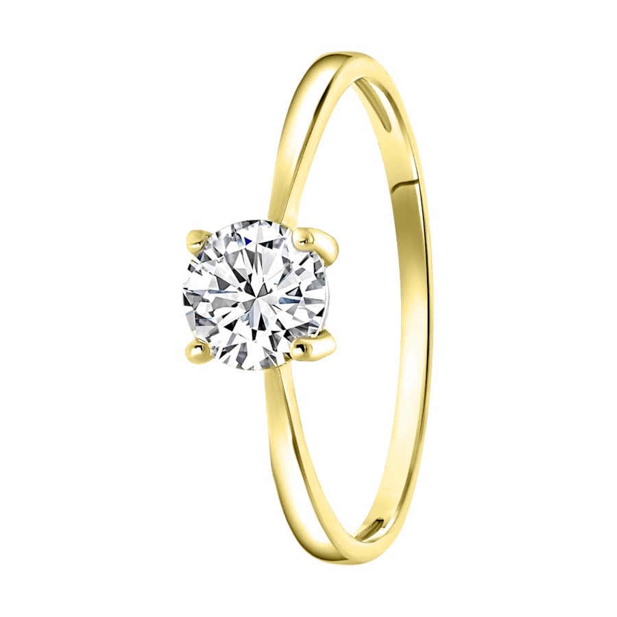 Lucardi Ringe 925 Silber Gold - 47mm Damen