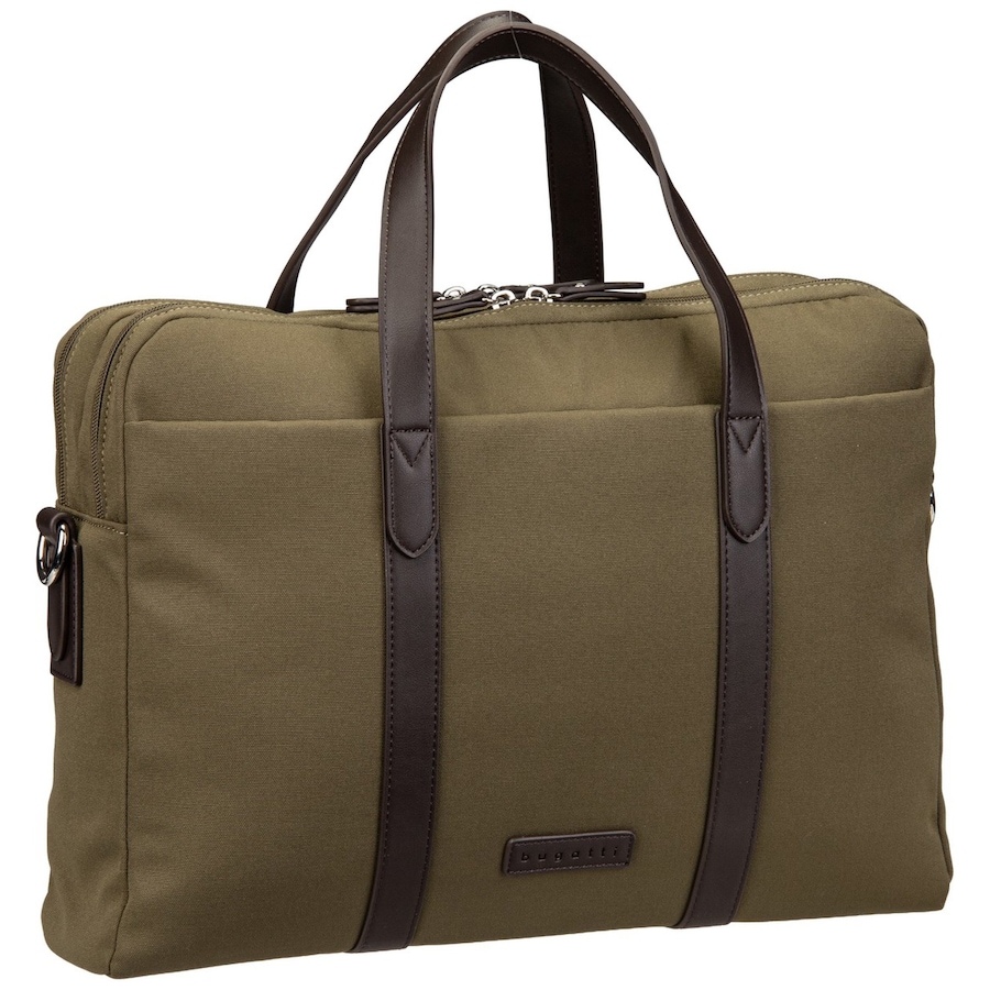 Bugatti Aktentasche Maro Business Bag L Olive Grau Herren