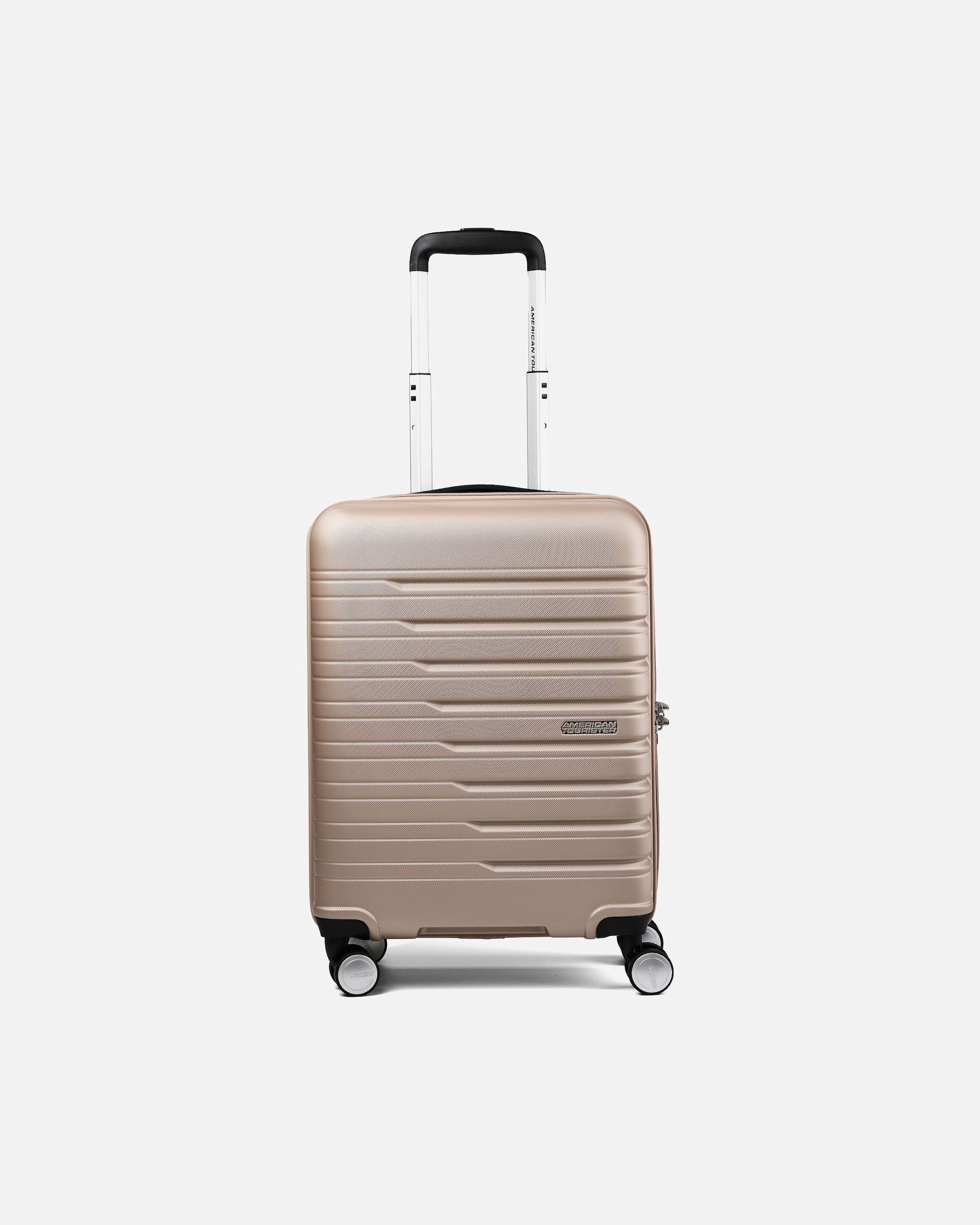 Handgepäckkoffer für Männlich American Tourister Flashline 4 Rollen Kabinentrolley 55 cm ivory gold
