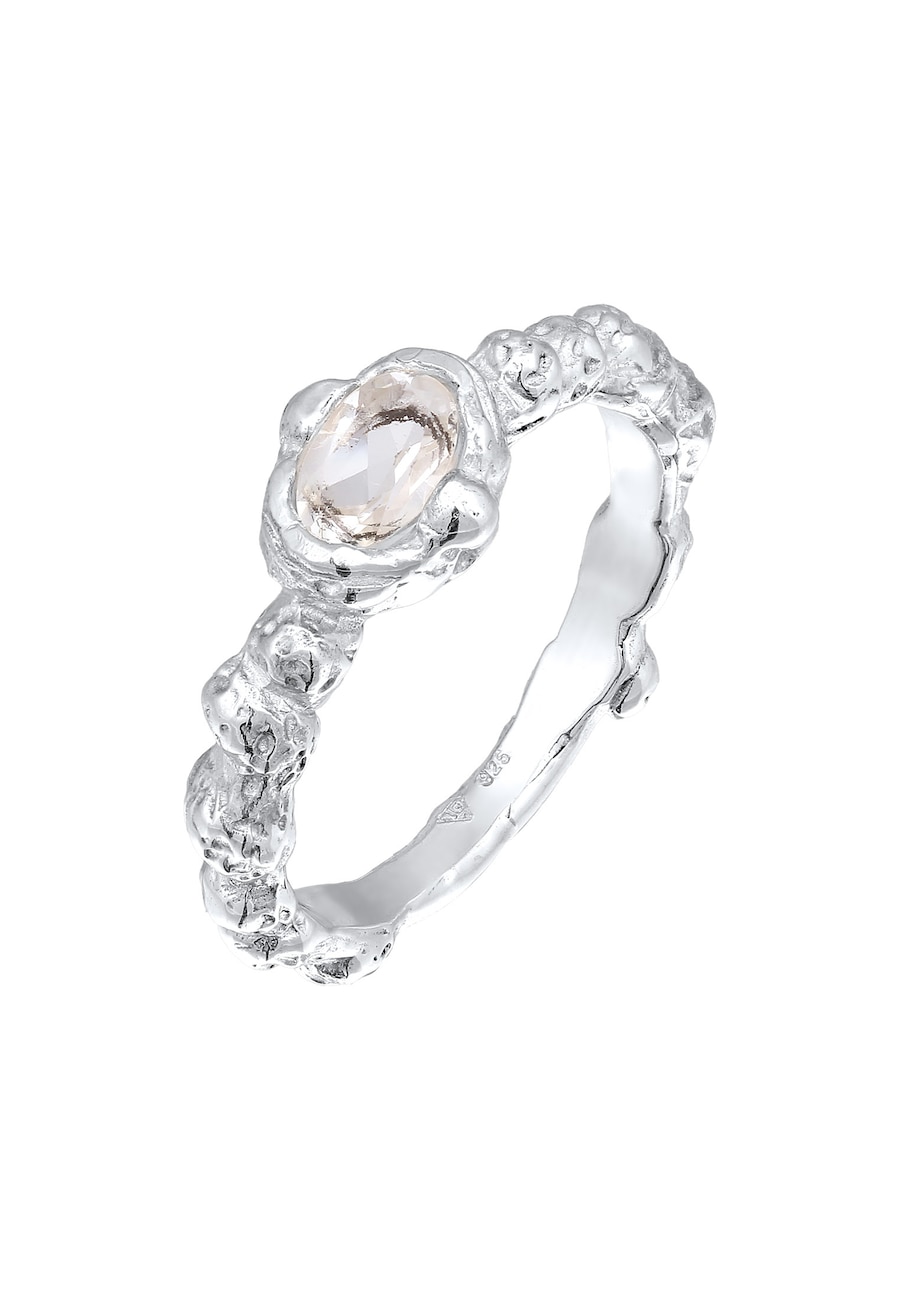 Haze & Glory Topas Weiß 925 Sterling Silber - Swirly 52 Damen