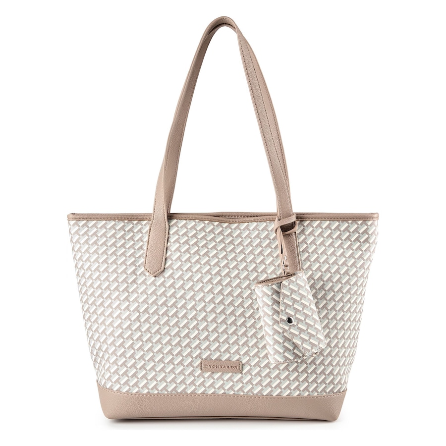 Tom Tailor Xenia Shopper printed taupe Grau Damen