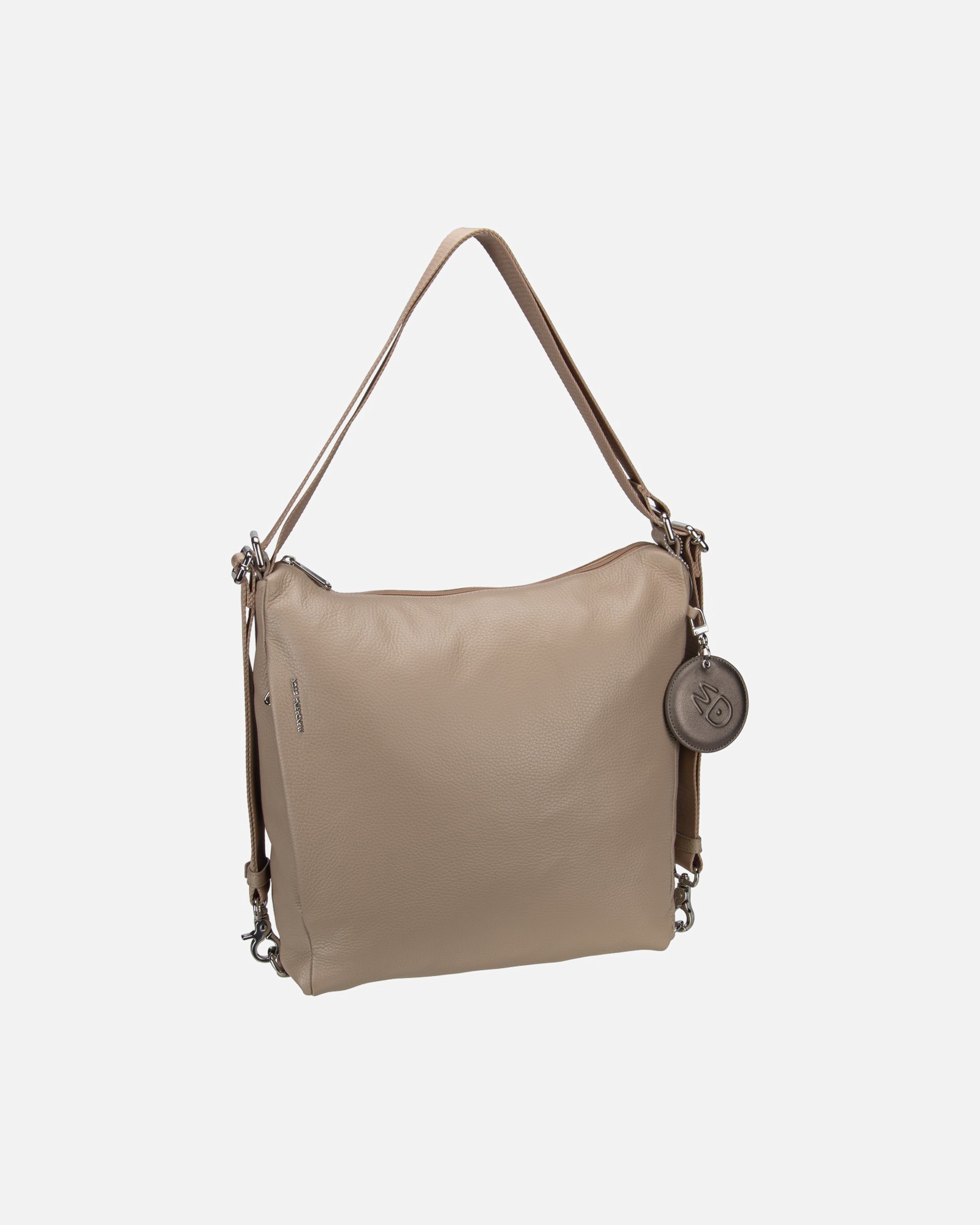 Rucksack für Weiblich Mandarina Duck Rucksack Mellow Leather Hobo FZT72 Warm Taupe