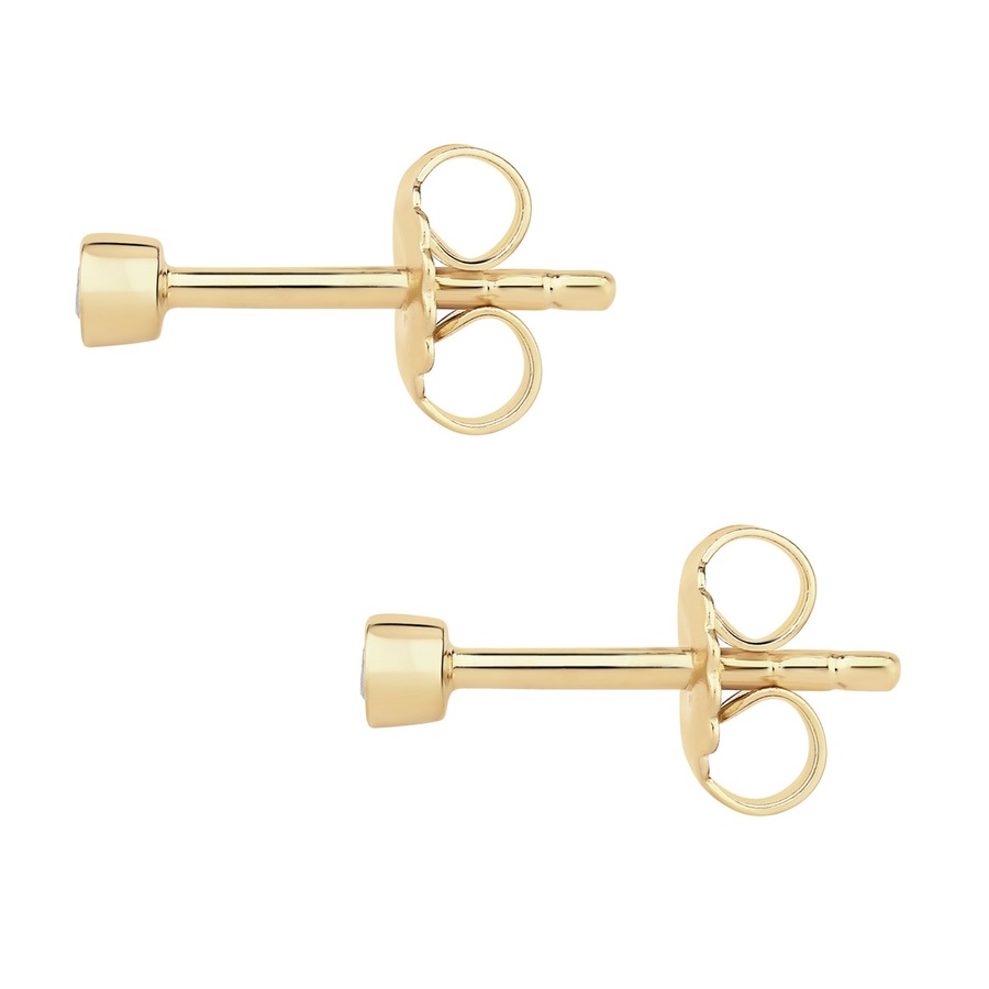 Glanzstücke München Ohrstecker aus Sterling Silber in gelbgold mit Topas 2,8 mm Damen