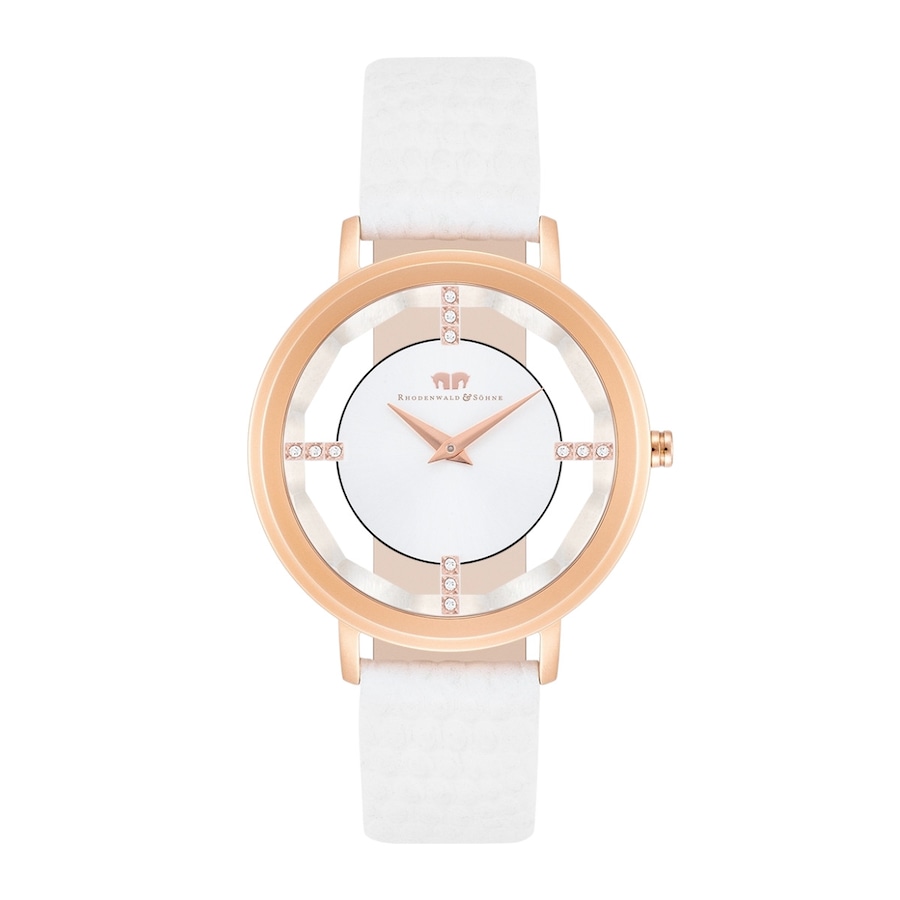 Rhodenwald & Söhne Armband-Uhr Lucrezia aus Echtleder in roségold Roségold Damen