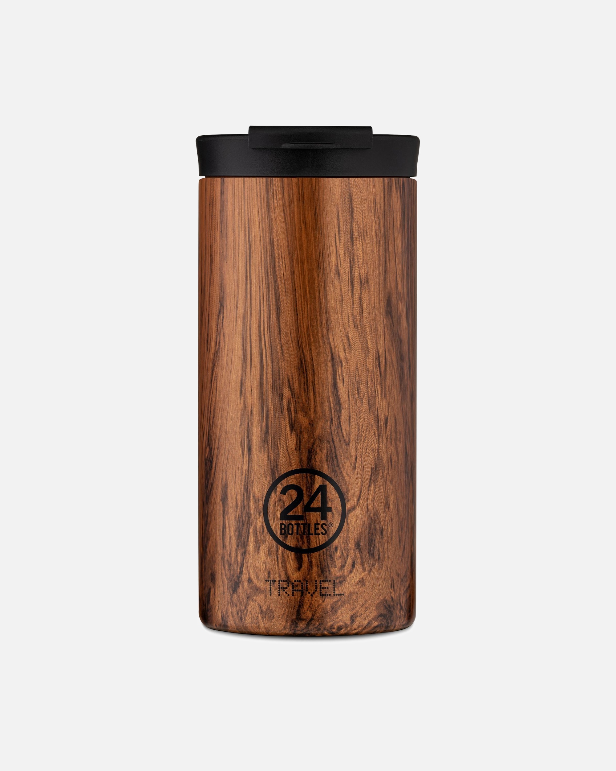 Trinkflasche für Männlich 24Bottles Travel Trinkbecher 600 ml sequoia wood