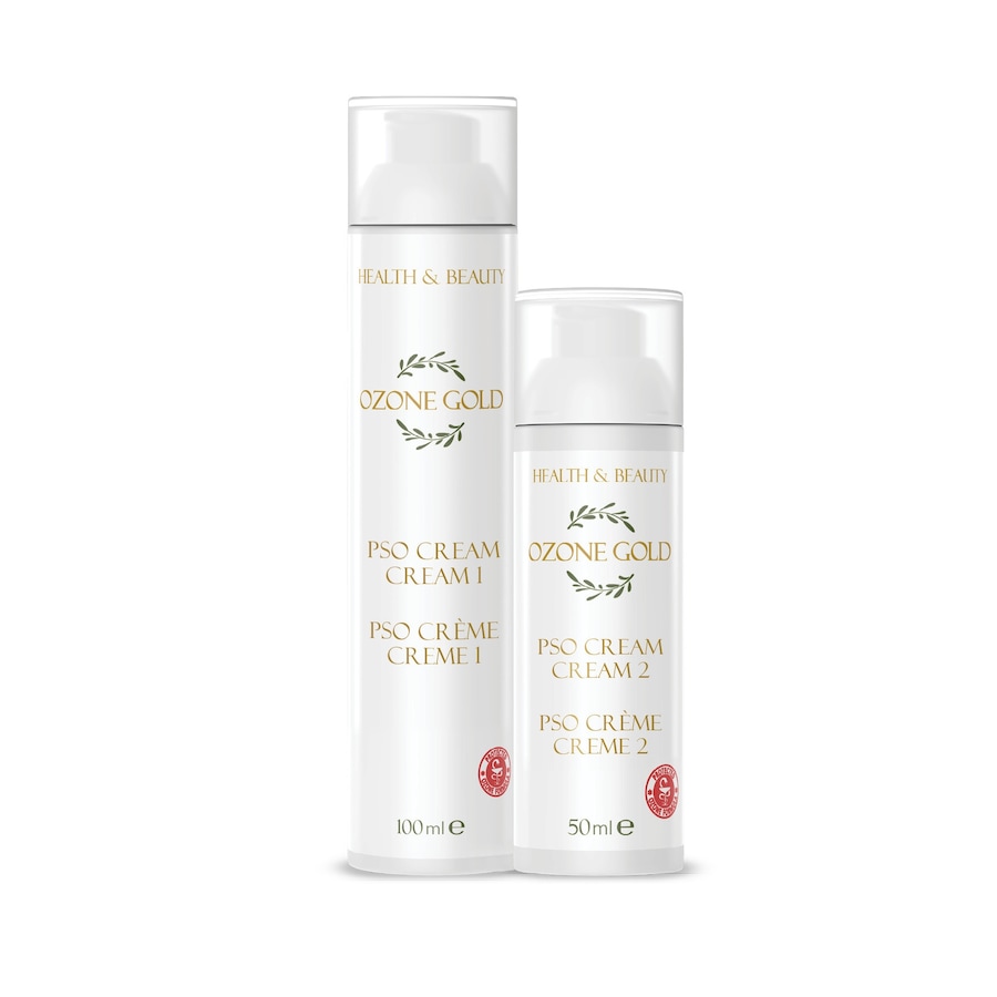 OZONE GOLD Pflege-Set Psoriasis bestehend aus 2 pflegenden Cremes weiß 150 ml
