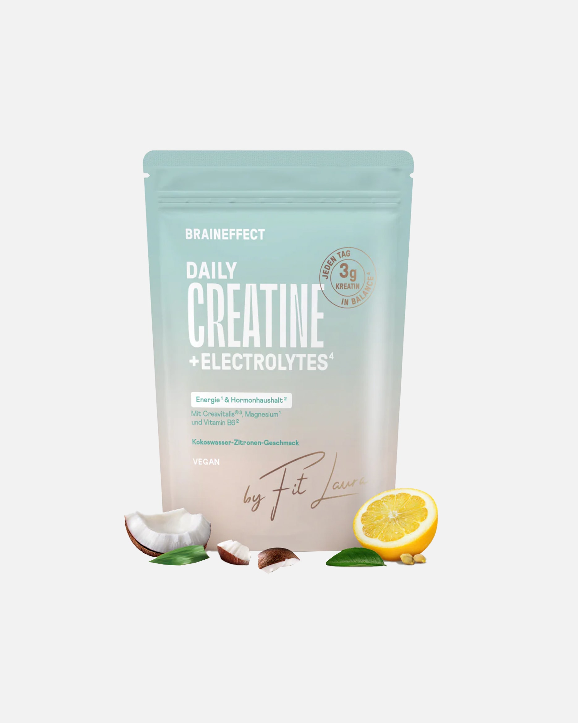 Nahrungsergänzungsmittel für Unisex BRAINEFFECT DAILY CREATINE + ELECTROLYTES - Kreatin-Komplex mit Elektrolyten 240 g Pulver