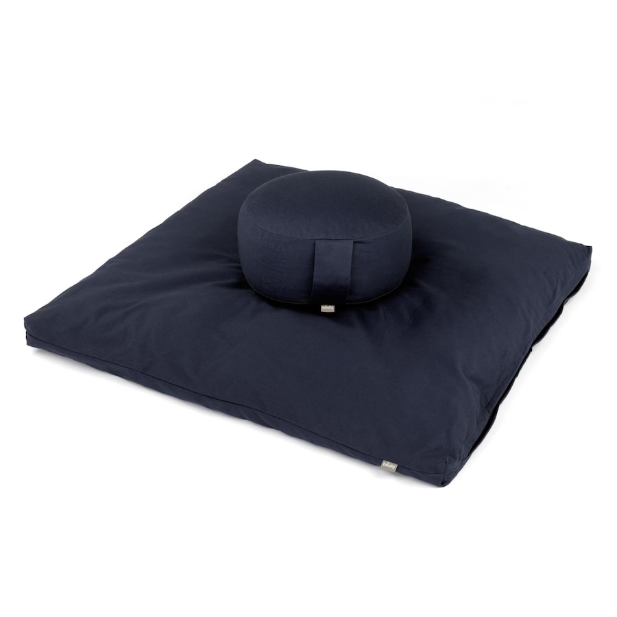 bodhi Medi-Set ECO: Meditationskissen RONDO ECO + Zabuton dunkelblau